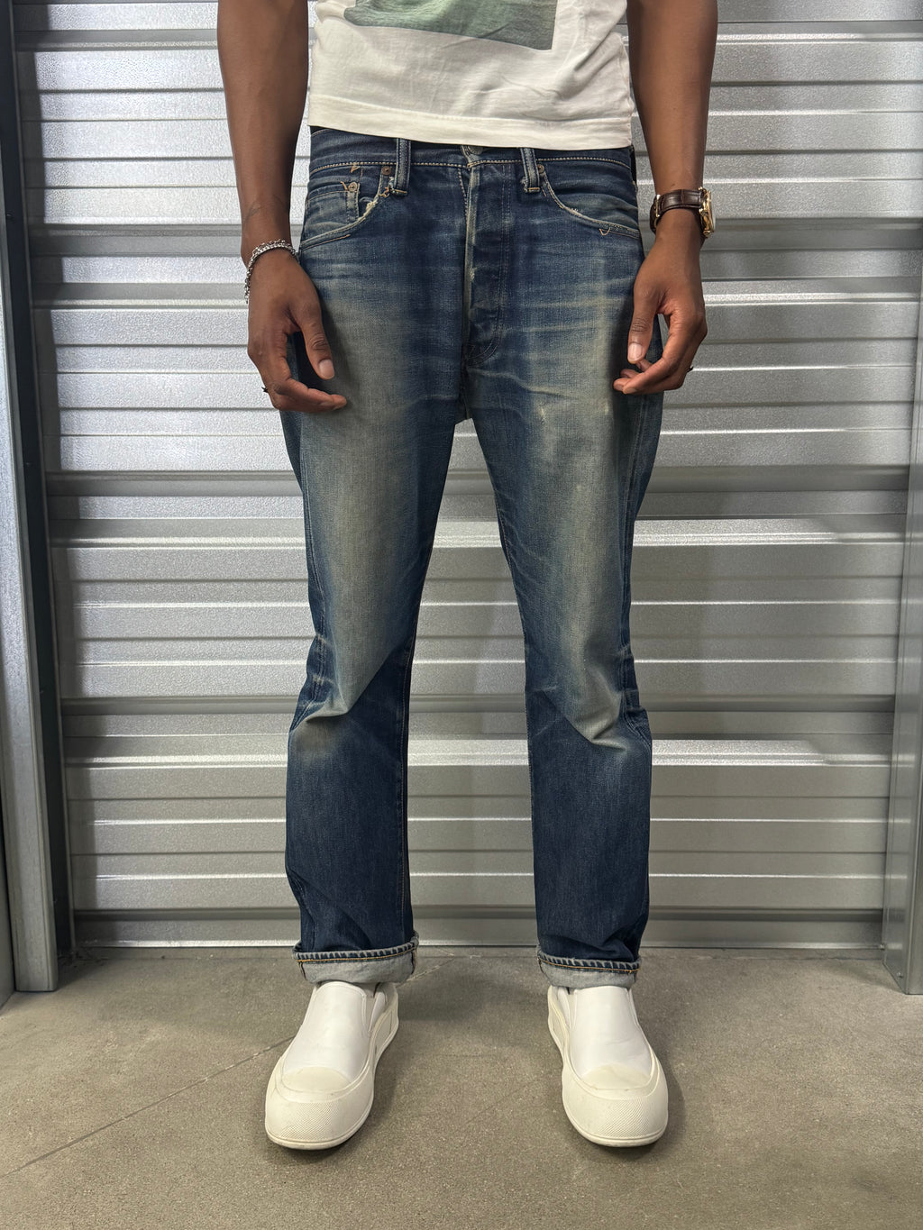 Faded Evisu Japanese Selvedge Jeans - 31”