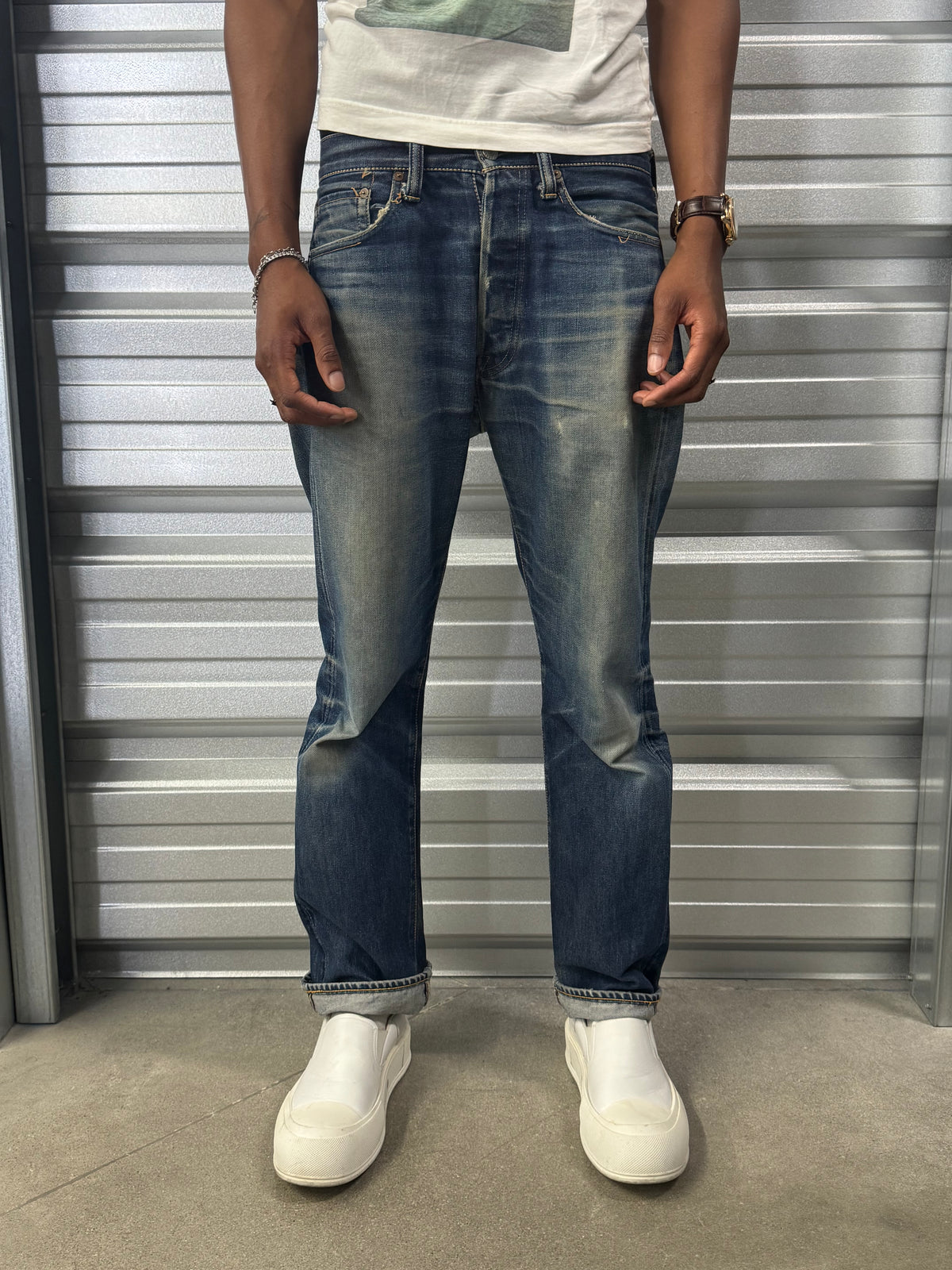 Faded Evisu Japanese Selvedge Jeans - 31”