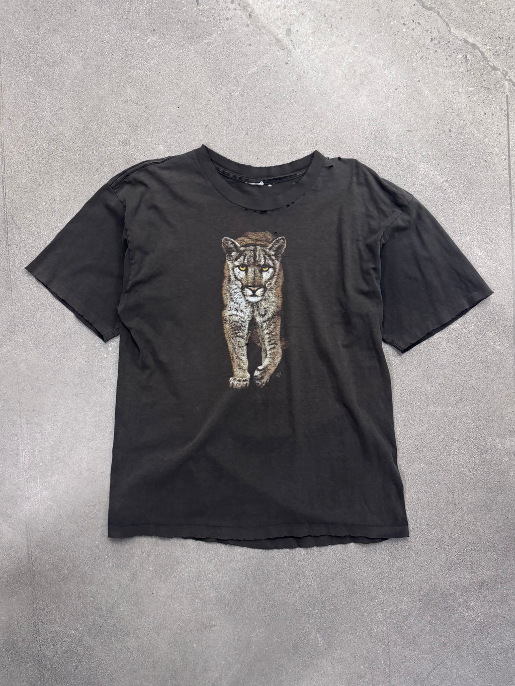 Ausgeblichenes & Used 1999 Born To Be Wild Cougar T-Shirt - XL