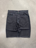Red Diamond Baggy Contrast Stitch Jean Shorts - 38”