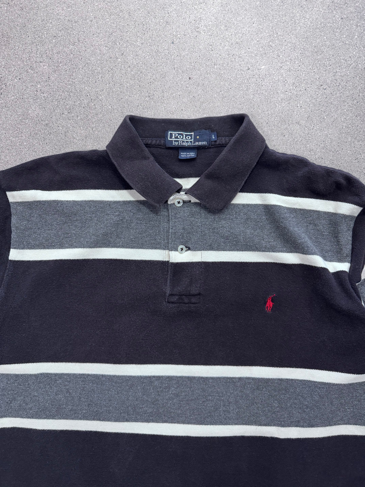 Polo By Ralph Lauren Classic Stripe Polo Shirt - L