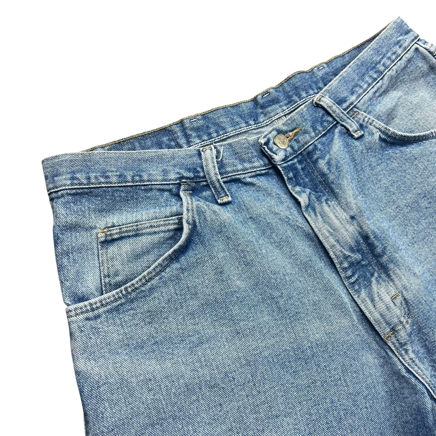 Wrangler Faded Light Wash Jean Shorts - 34”