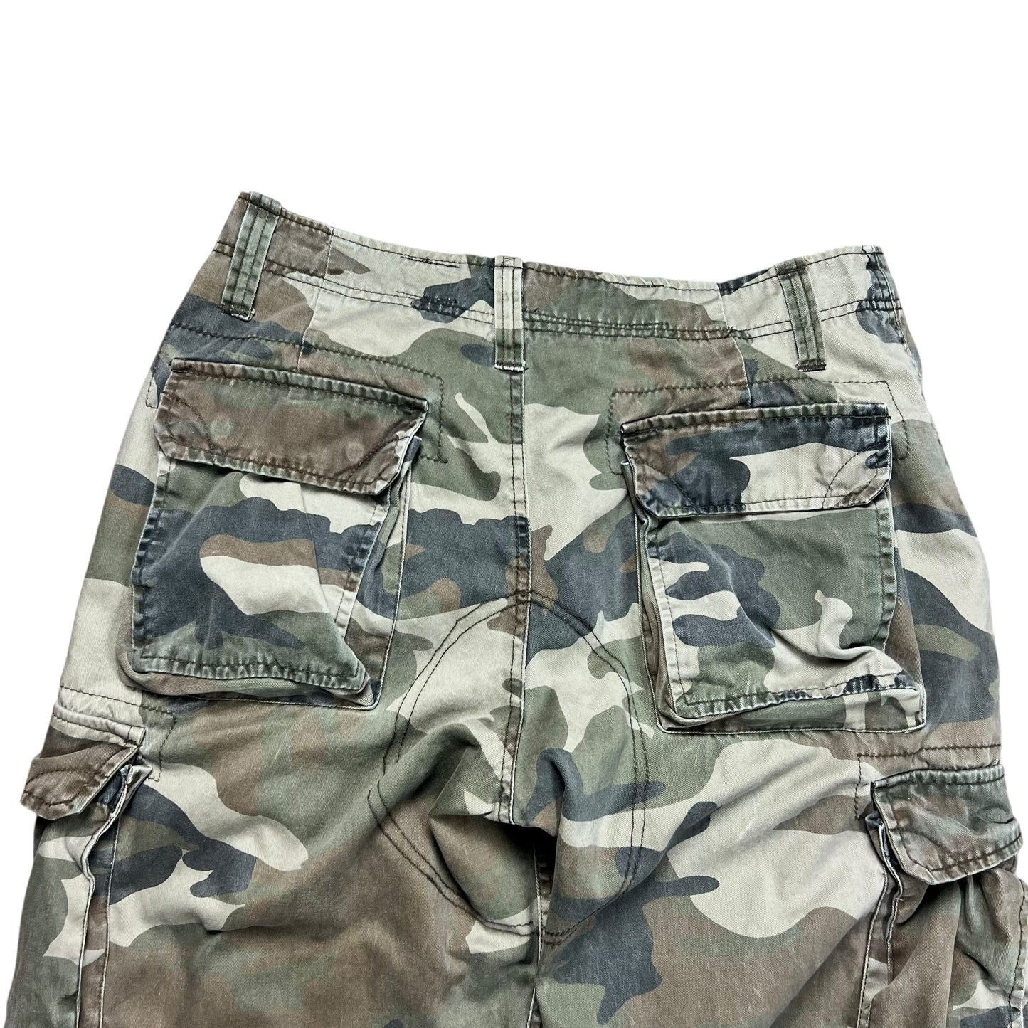 Bongo Jeans Faded Woodland Camo Cargo Pants - 32”