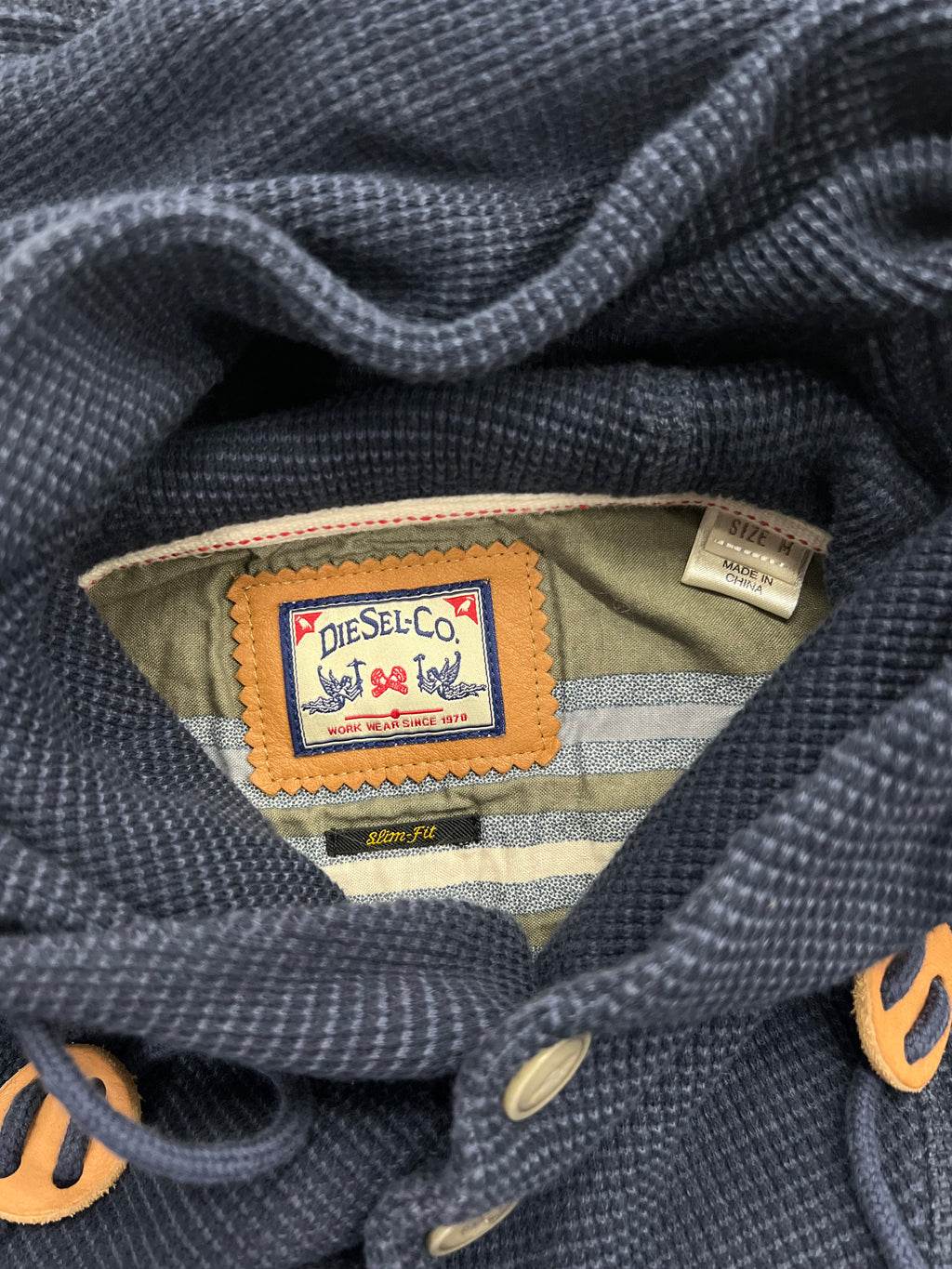 Diesel Button-Up Hoodie - S