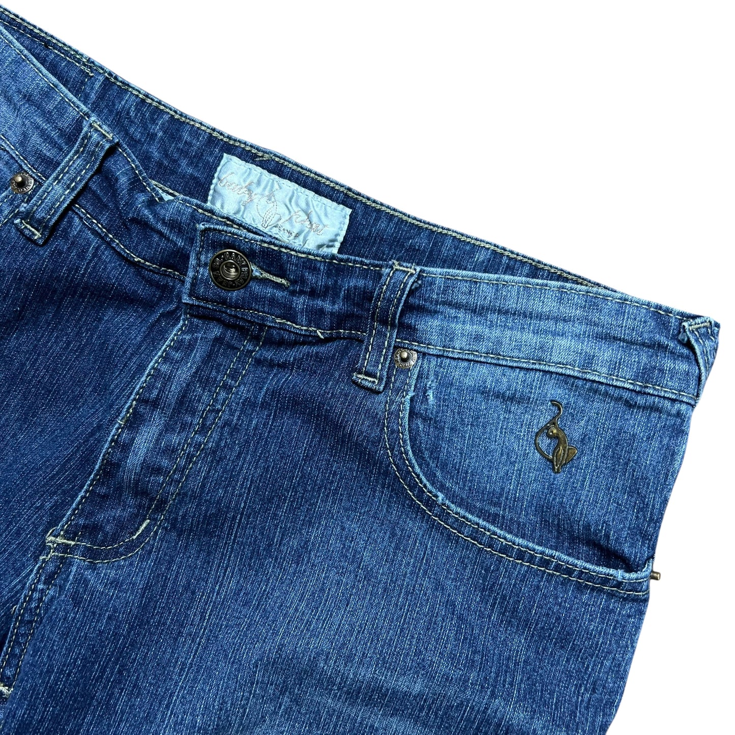 Baby Phat Faded Blue Capri Jeans - 28”