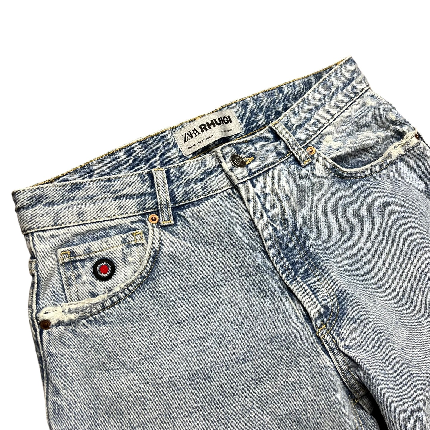 Zara x Rhuigi Faded Light Wash Jeans - 31”