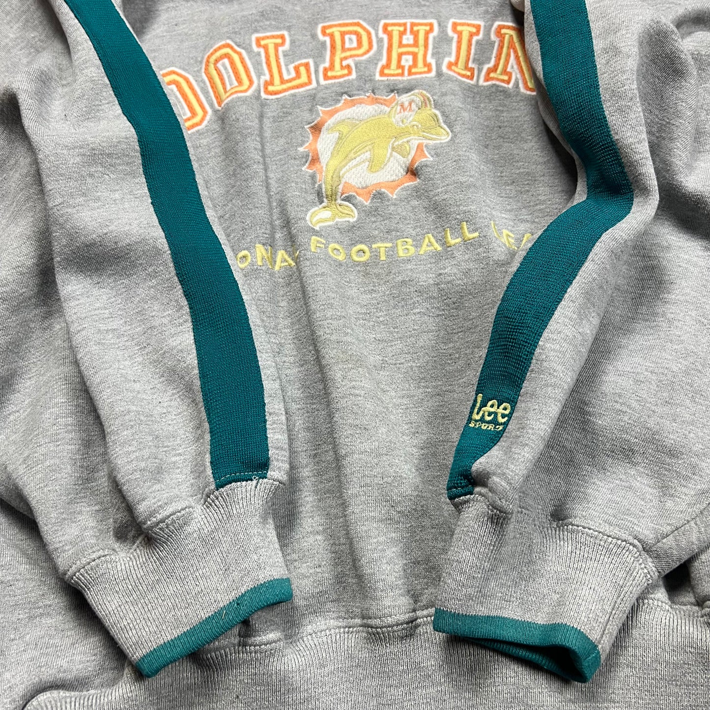 Lee Miami Dolphins Grey Boxy NFL Hoodie - XL