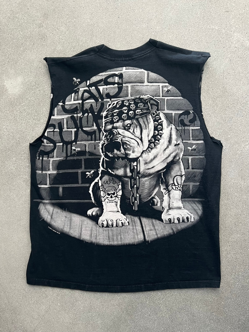 1996 Liquid Blue Sleeveless Bulldog Shirt - XL