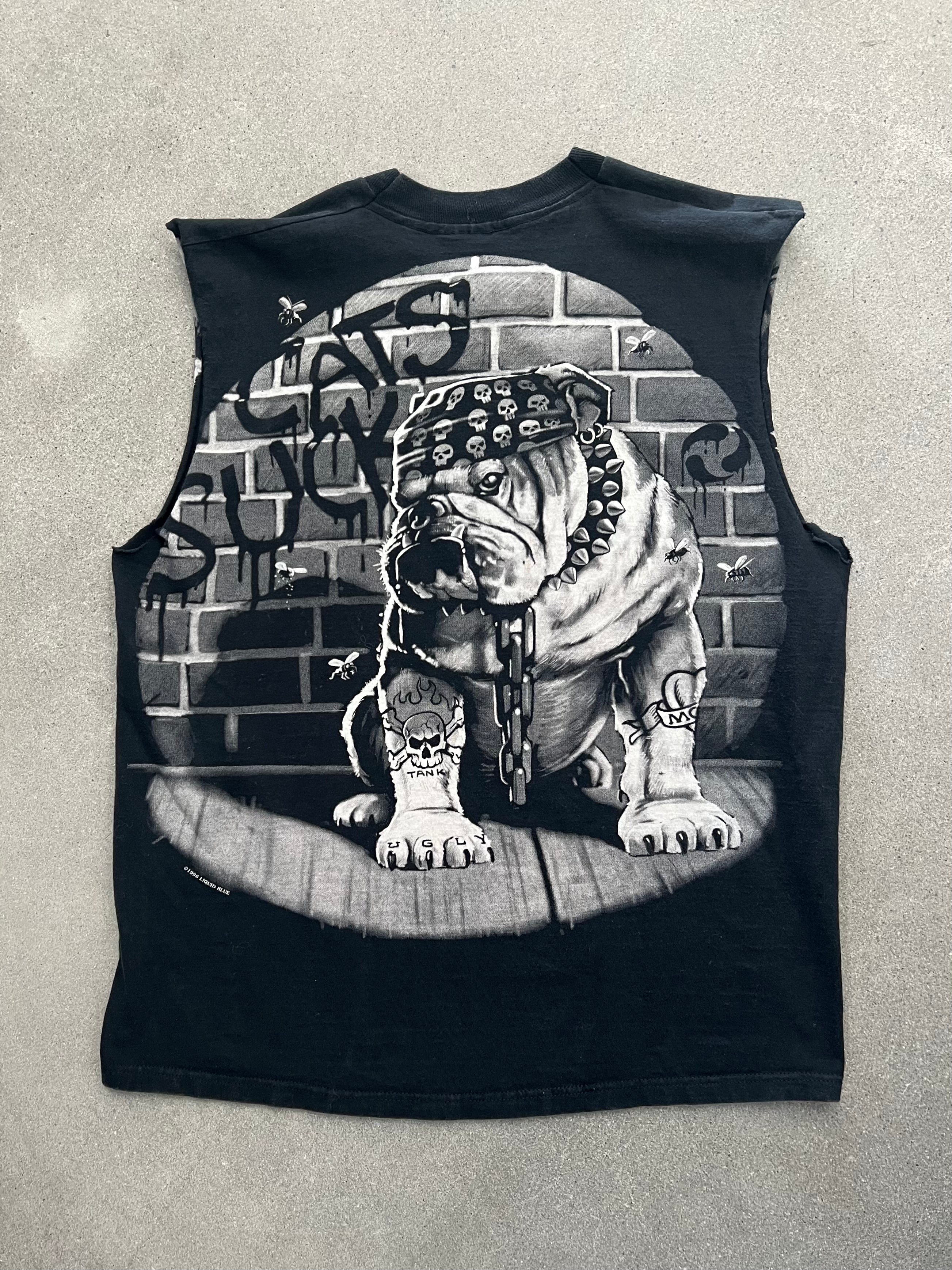 1996 Liquid Blue Sleeveless Bulldog Shirt - XL