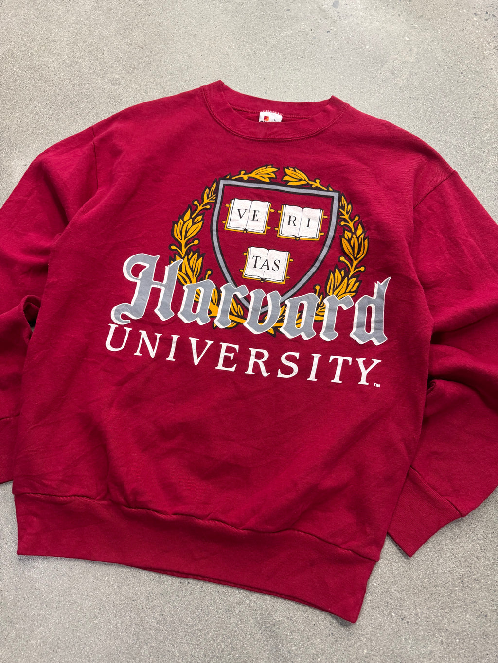 Harvard University Colligate Crewneck Sweatshirt - L