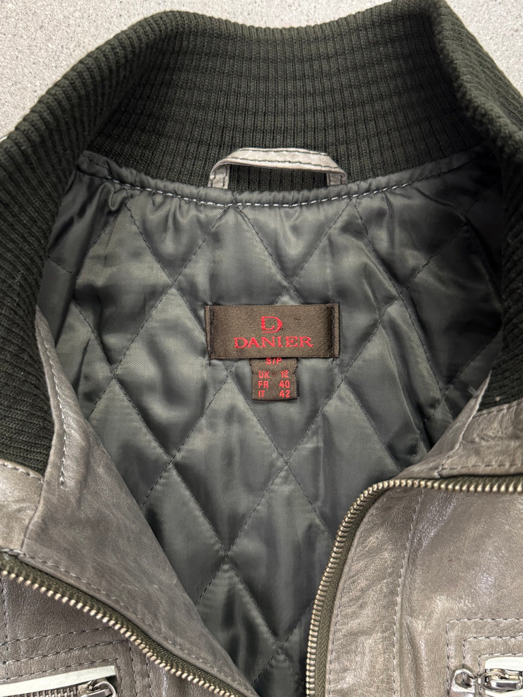 Danier Striped Leather Racing Jacket - S