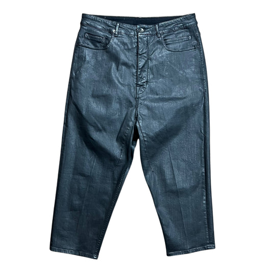Rick Owens DRKSHDW Waxed Collapse Cropped Jeans - 36"