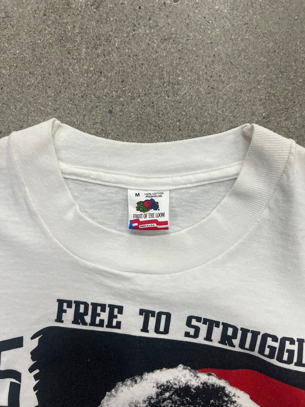 Nelson Mandela Free To Struggle Tribute T-Shirt - M