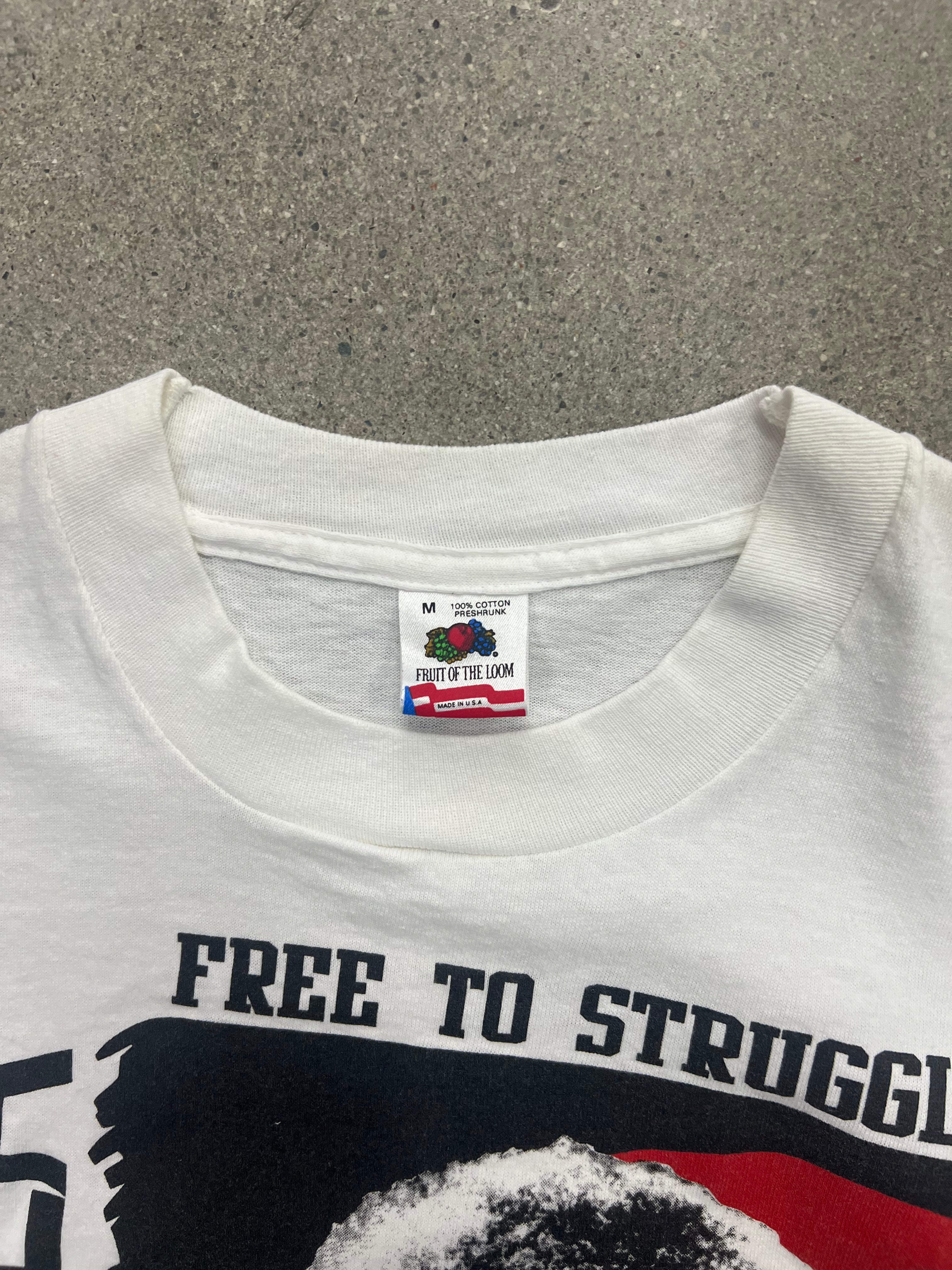 Nelson Mandela Free To Struggle Tribute T-Shirt - M