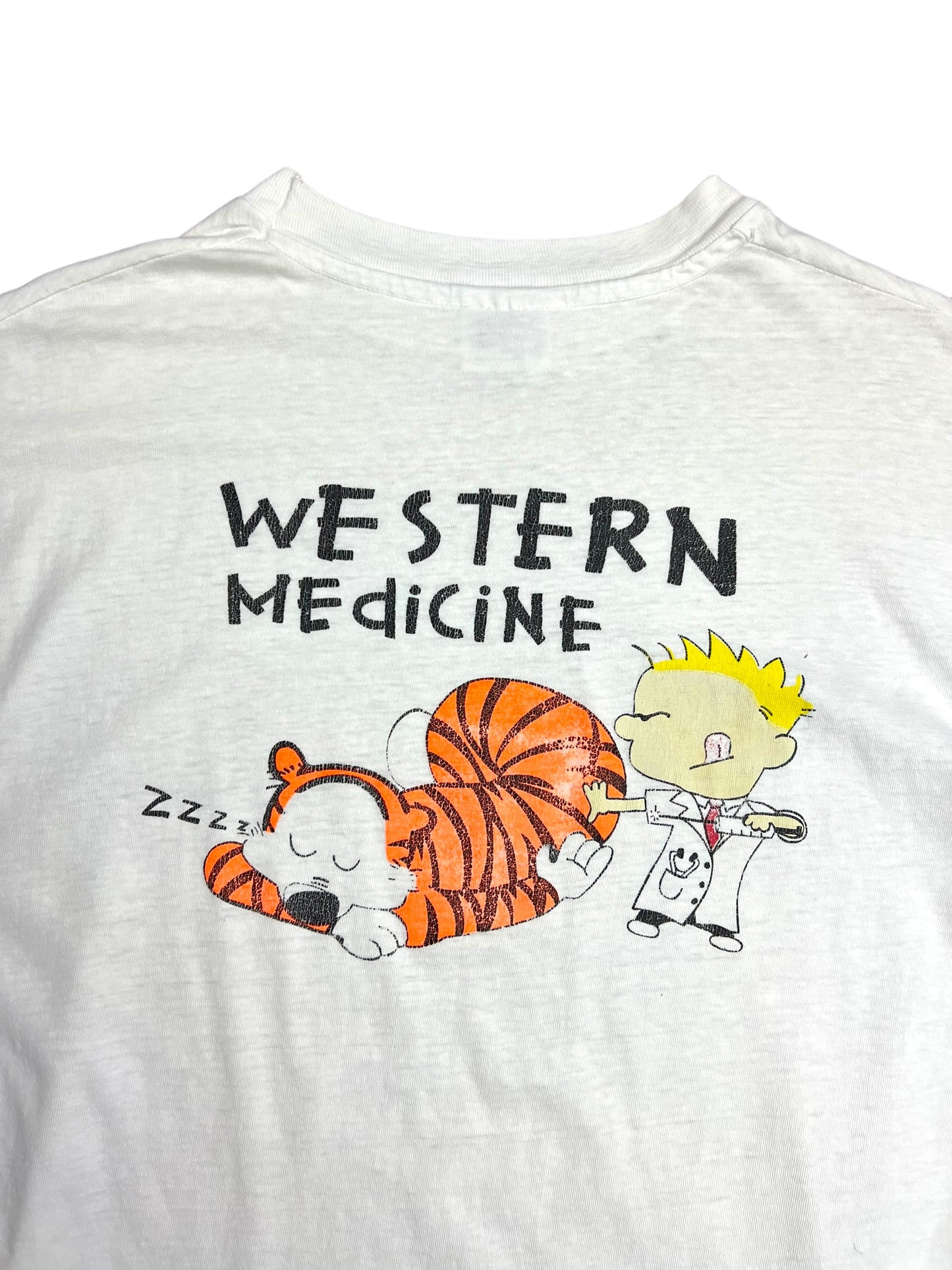 1993 Calvin And Hobbes Western Meds T-shirt - XL