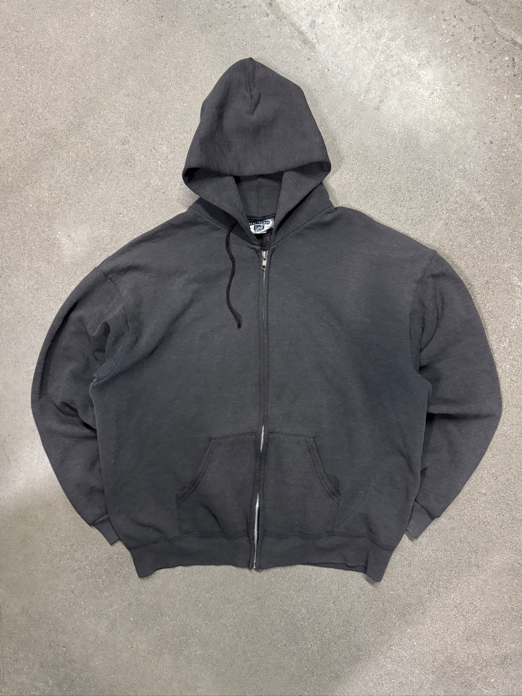 Faded Lee Blank Full-Zip Hoodie - L