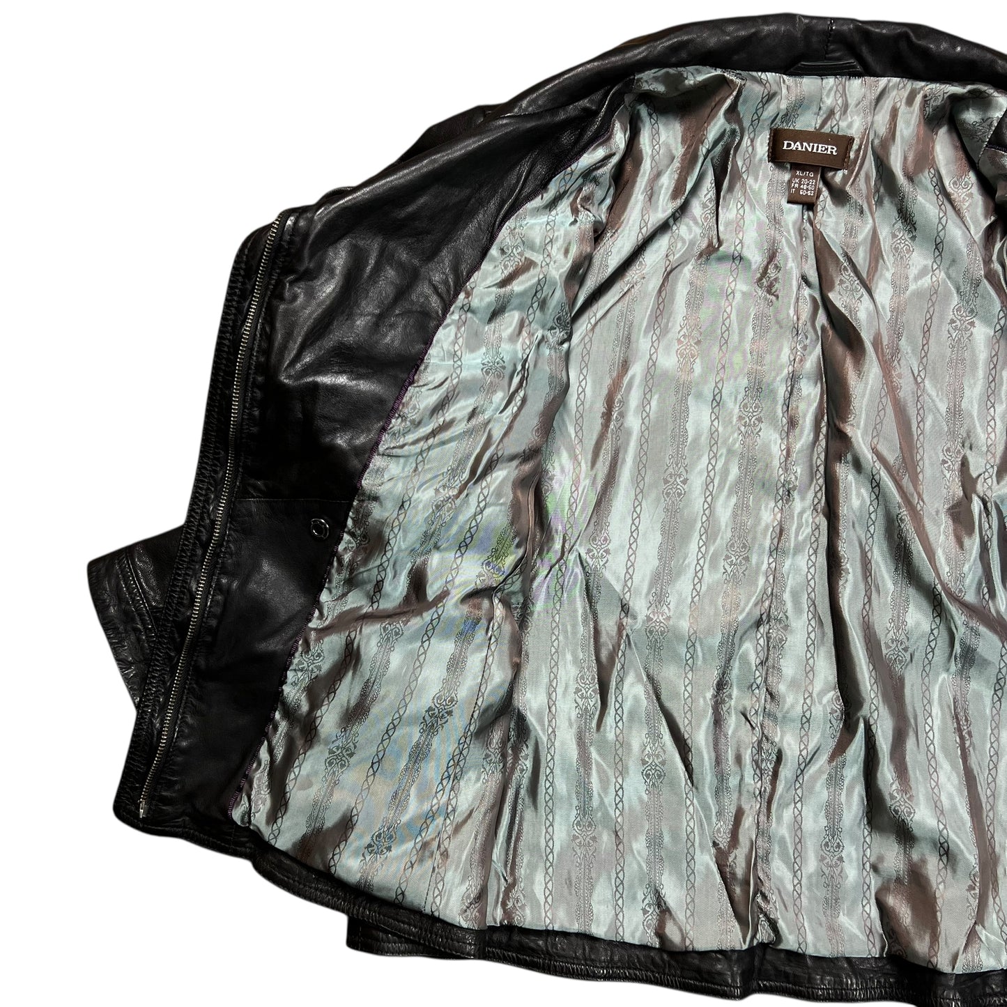 Danier Black Leather Asymmetrical Biker Jacket - XL