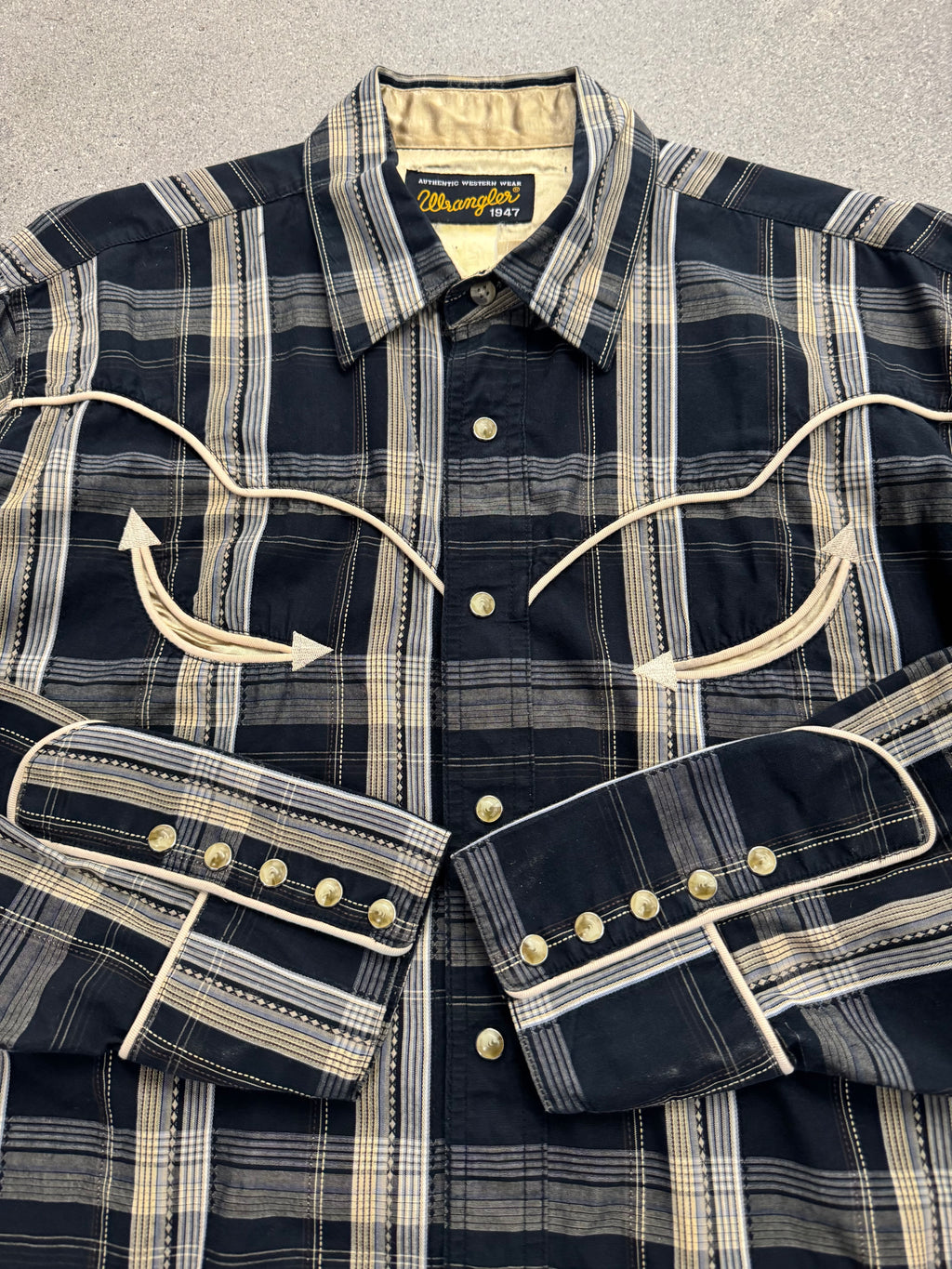 Wrangler Western Smile Pocket Button-Up Cowboy Shirt - XL