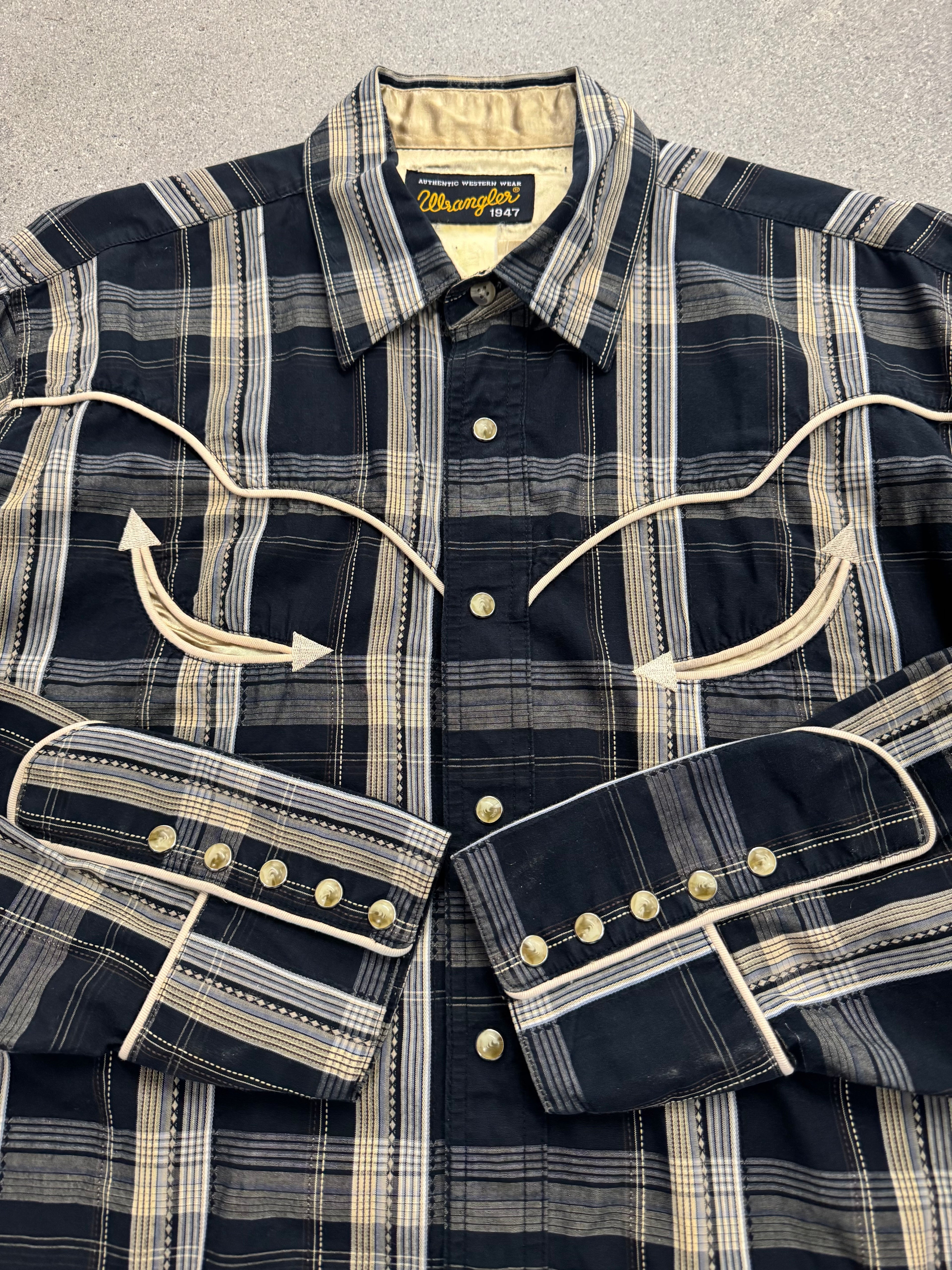 Wrangler Western Smile Pocket Button-Up Cowboy Shirt - XL