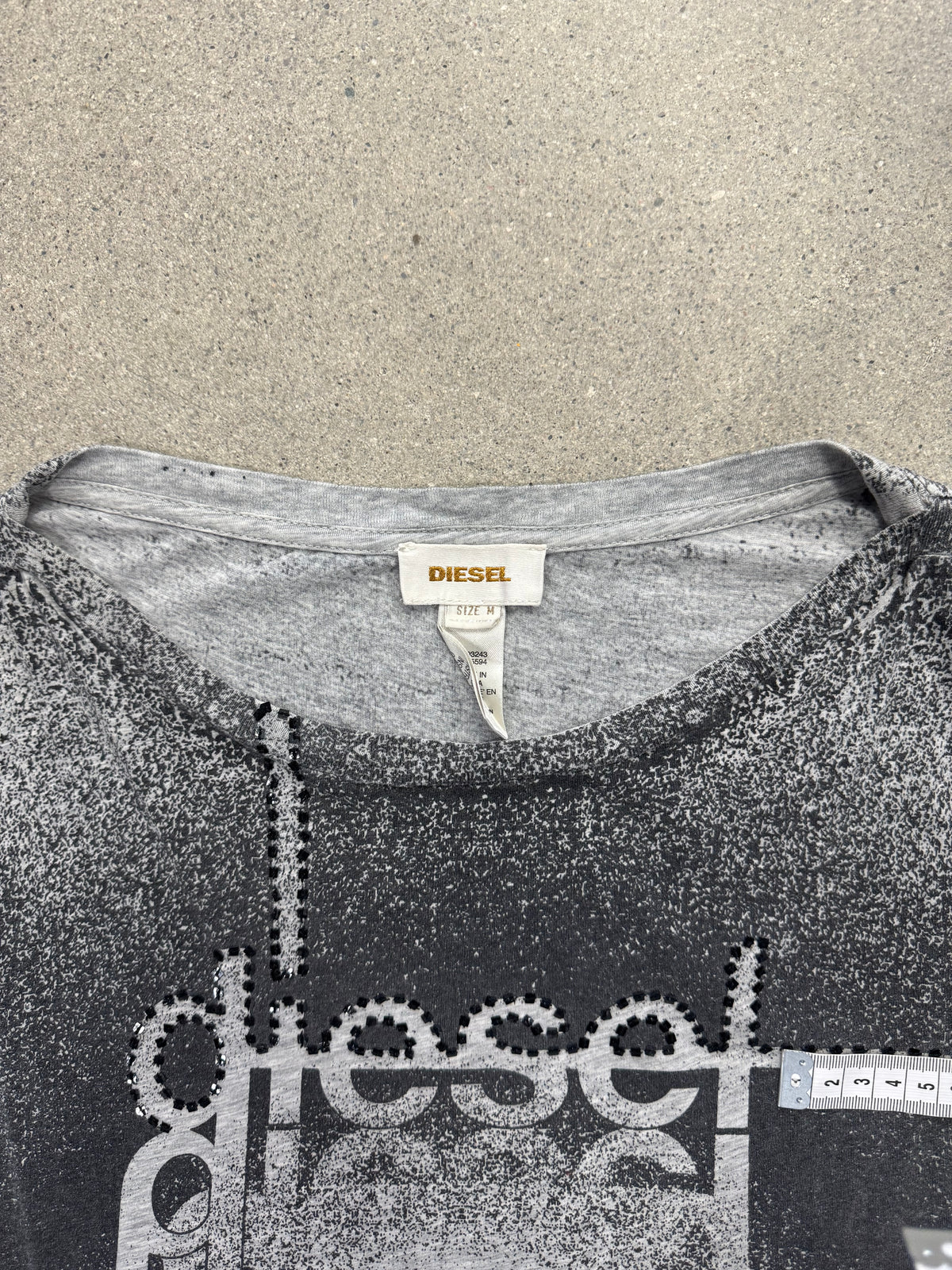 Diesel Rhinestone Shadow T-Shirt - M