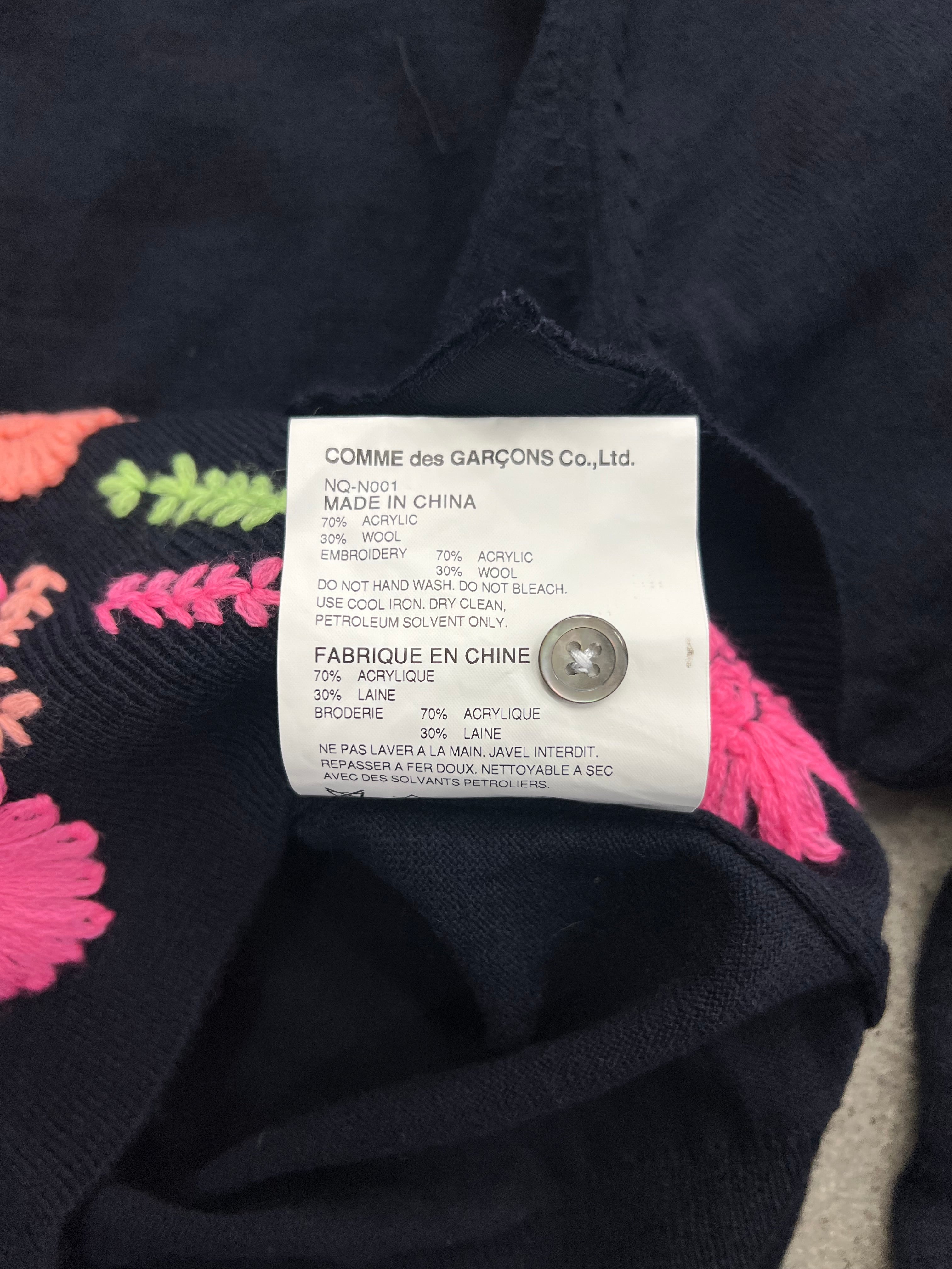 Comme des Garçons GIRL Flower Cardigan Sweater - S