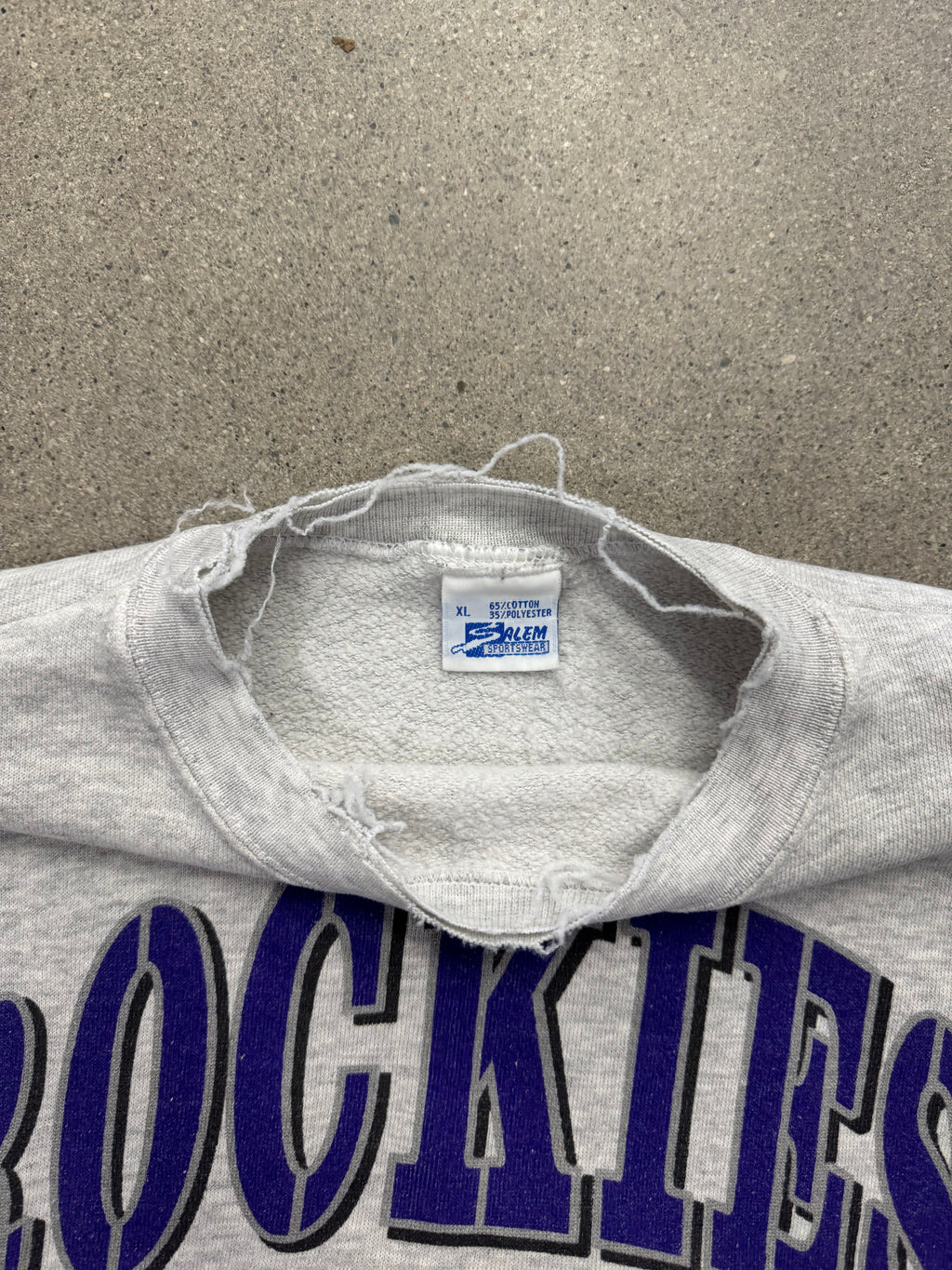 1990 Salem Sportswear Colorado Rockies MLB Crewneck Sweatshirt - M