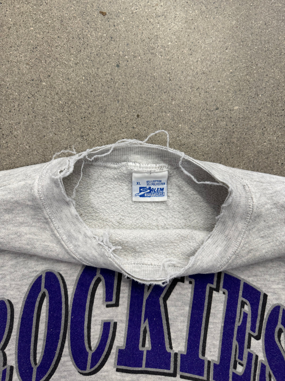 1990 Salem Sportswear Colorado Rockies MLB Crewneck Sweatshirt - M