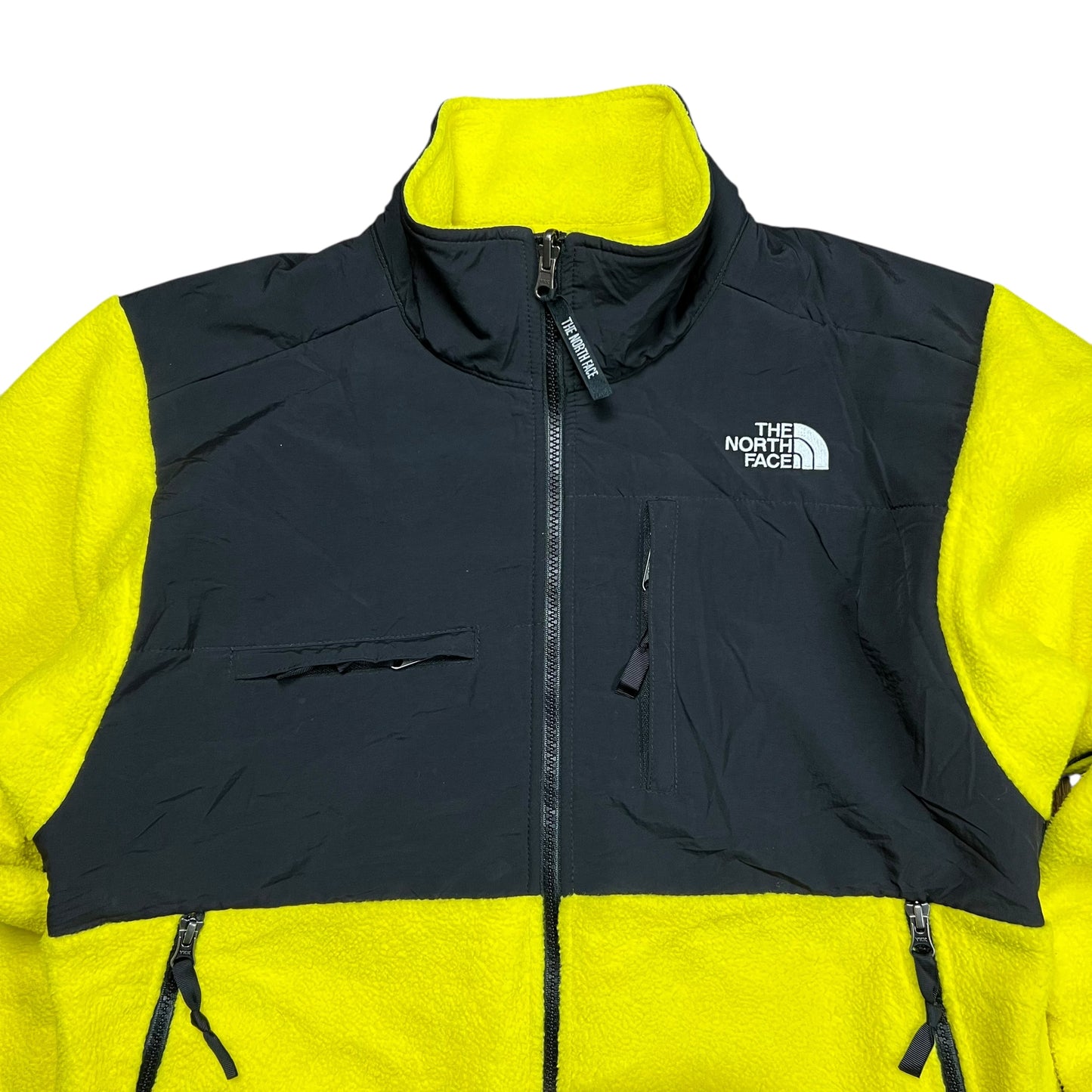 The North Face Neon Yellow Denali Fleece Jacket - M