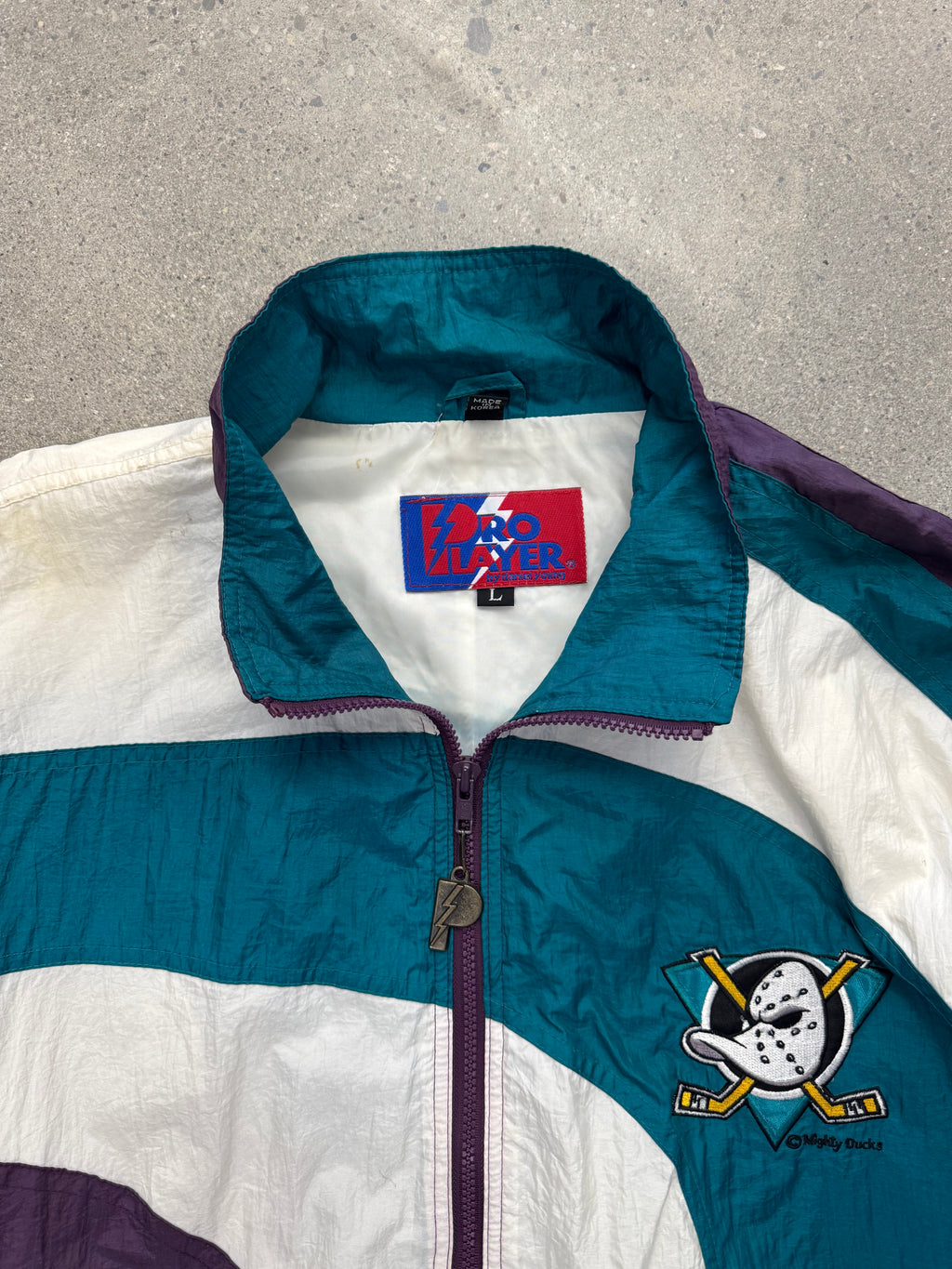 Pro Player Anaheim Mighty Ducks NHL Windbreaker Jacket - L
