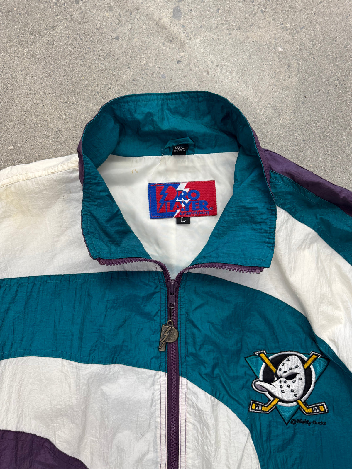Pro Player Anaheim Mighty Ducks NHL Windbreaker Jacket - L