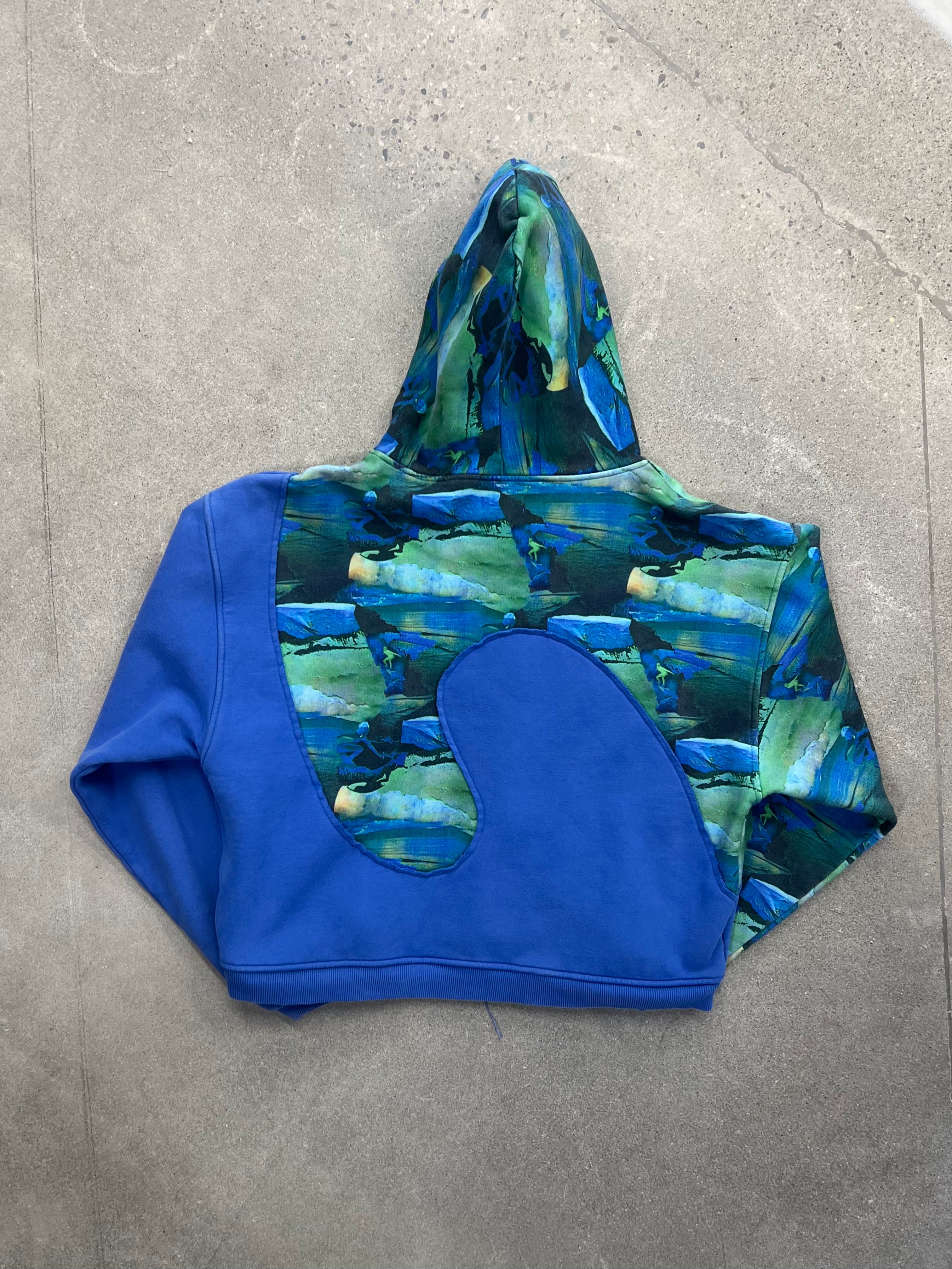 ERL Paneled Swirl Hoodie - L