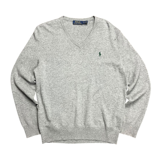 Polo Ralph Lauren Grey Merino Wool Sweater - M