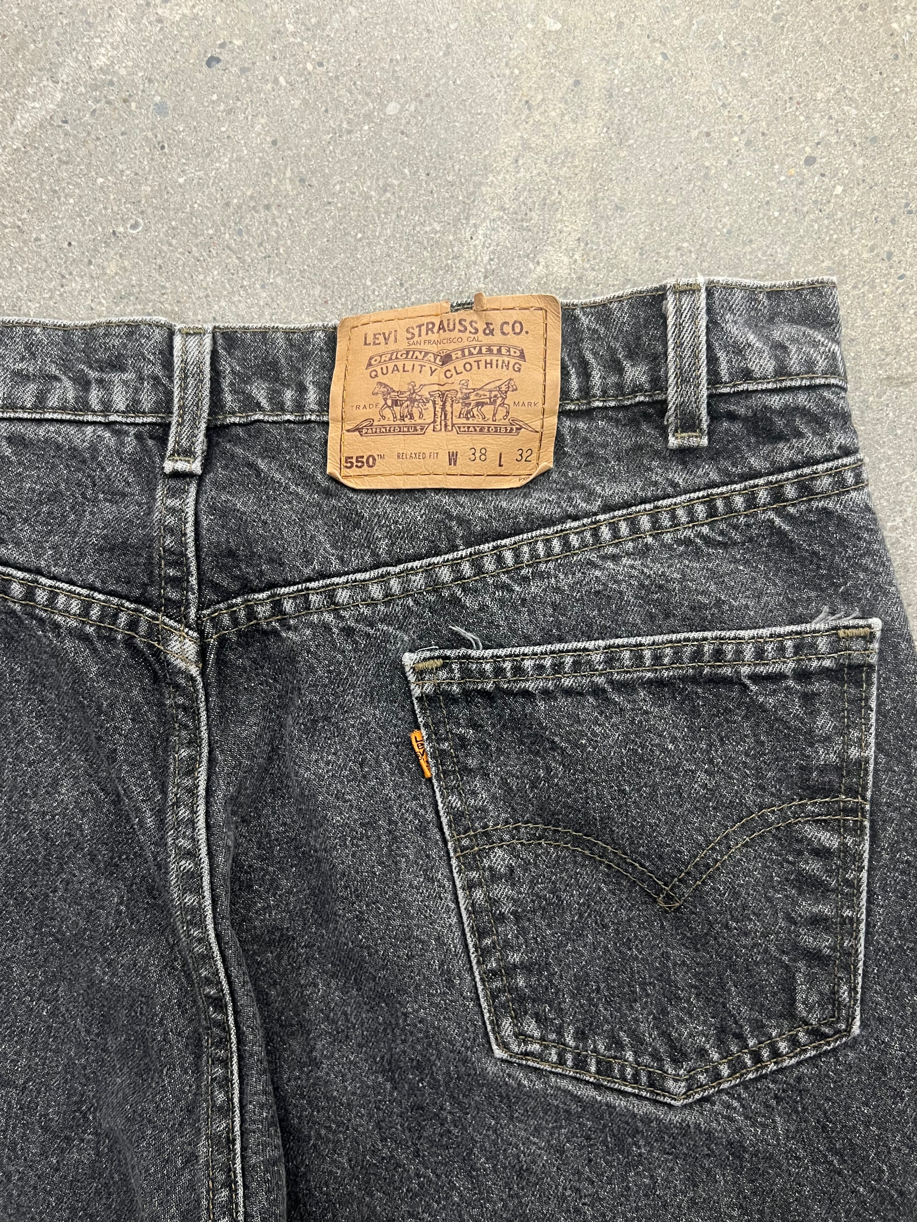 Faded Levi’s 550 Orange Tab Jeans - 36”
