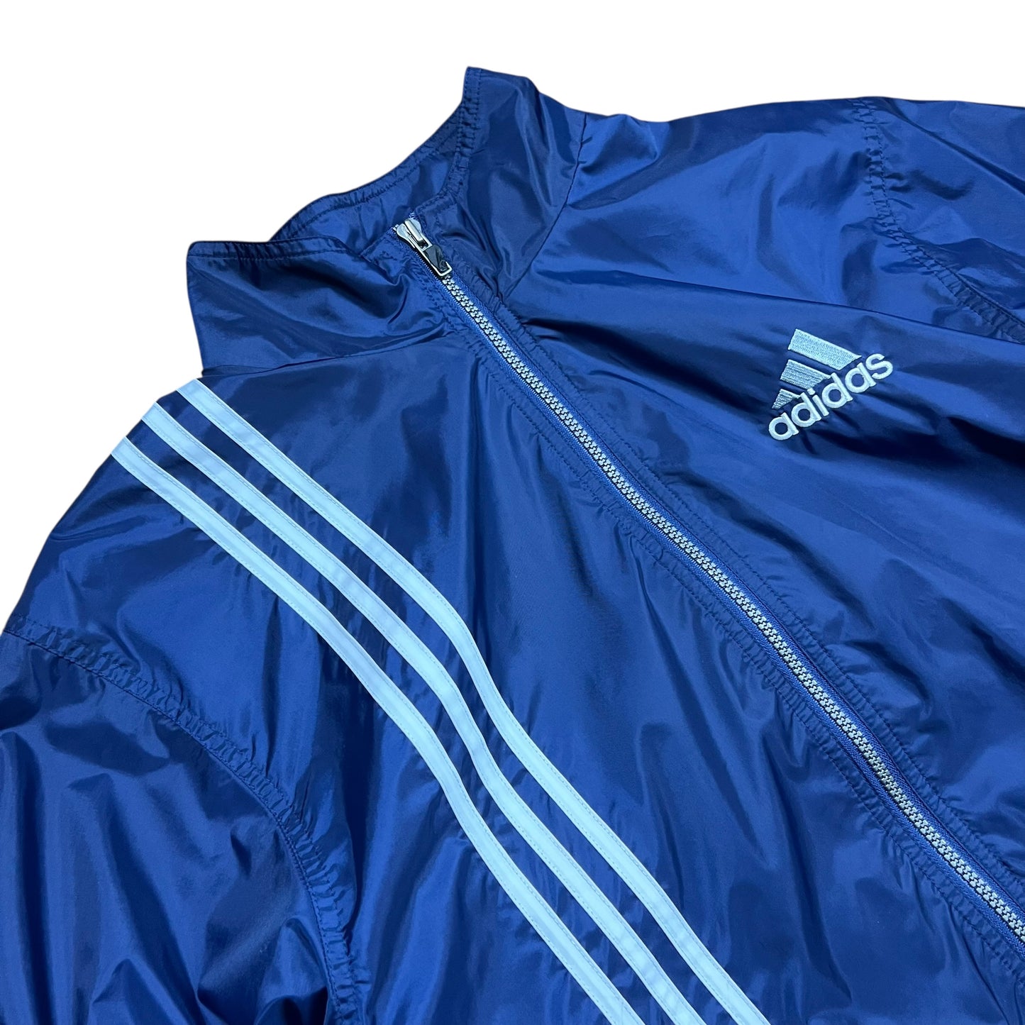 Adidas Navy Nylon Lined Track Jacket - M