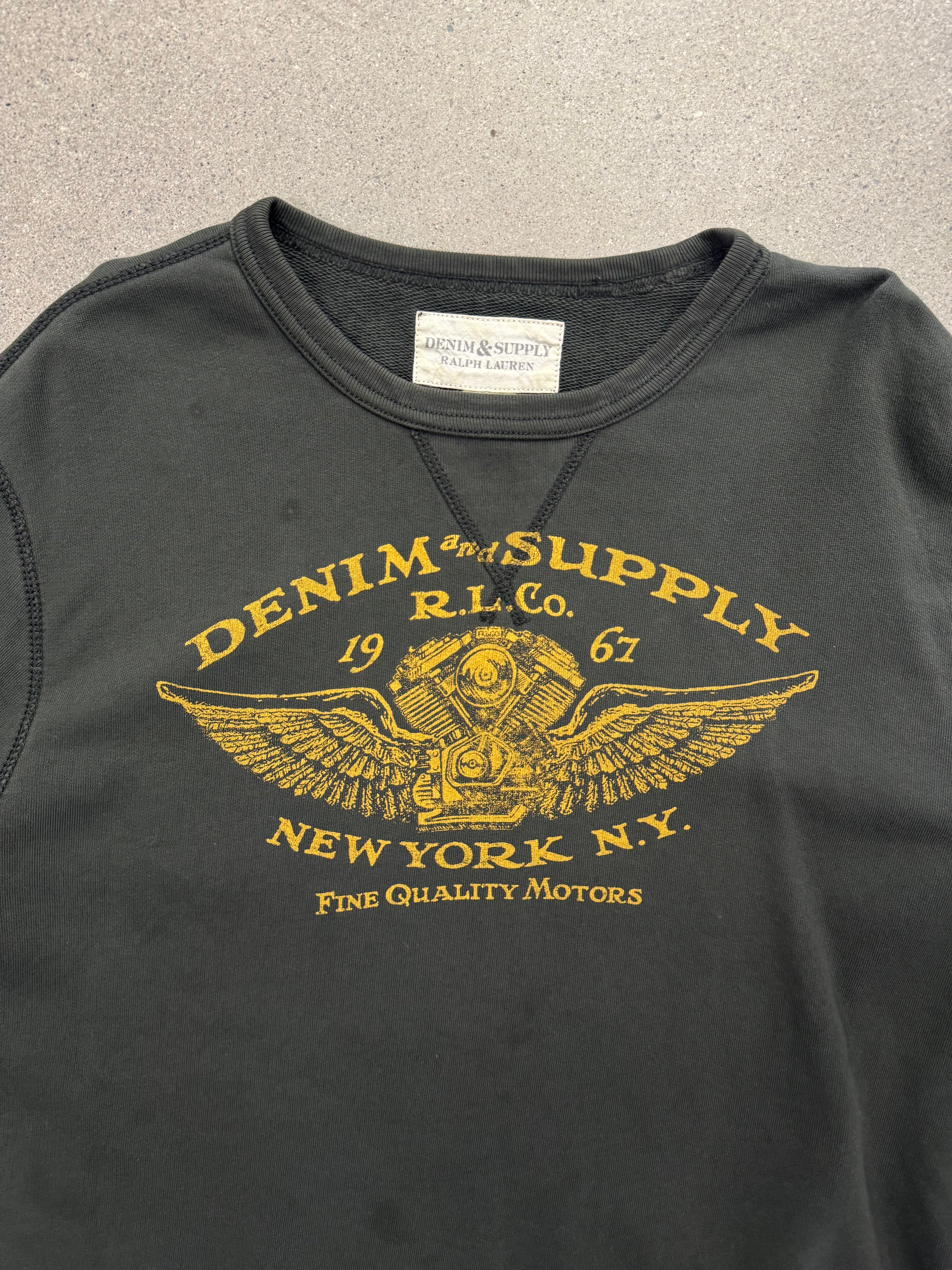 Denim & Supply Ralph Lauren New York Motors Crewneck Sweatshirt - XL