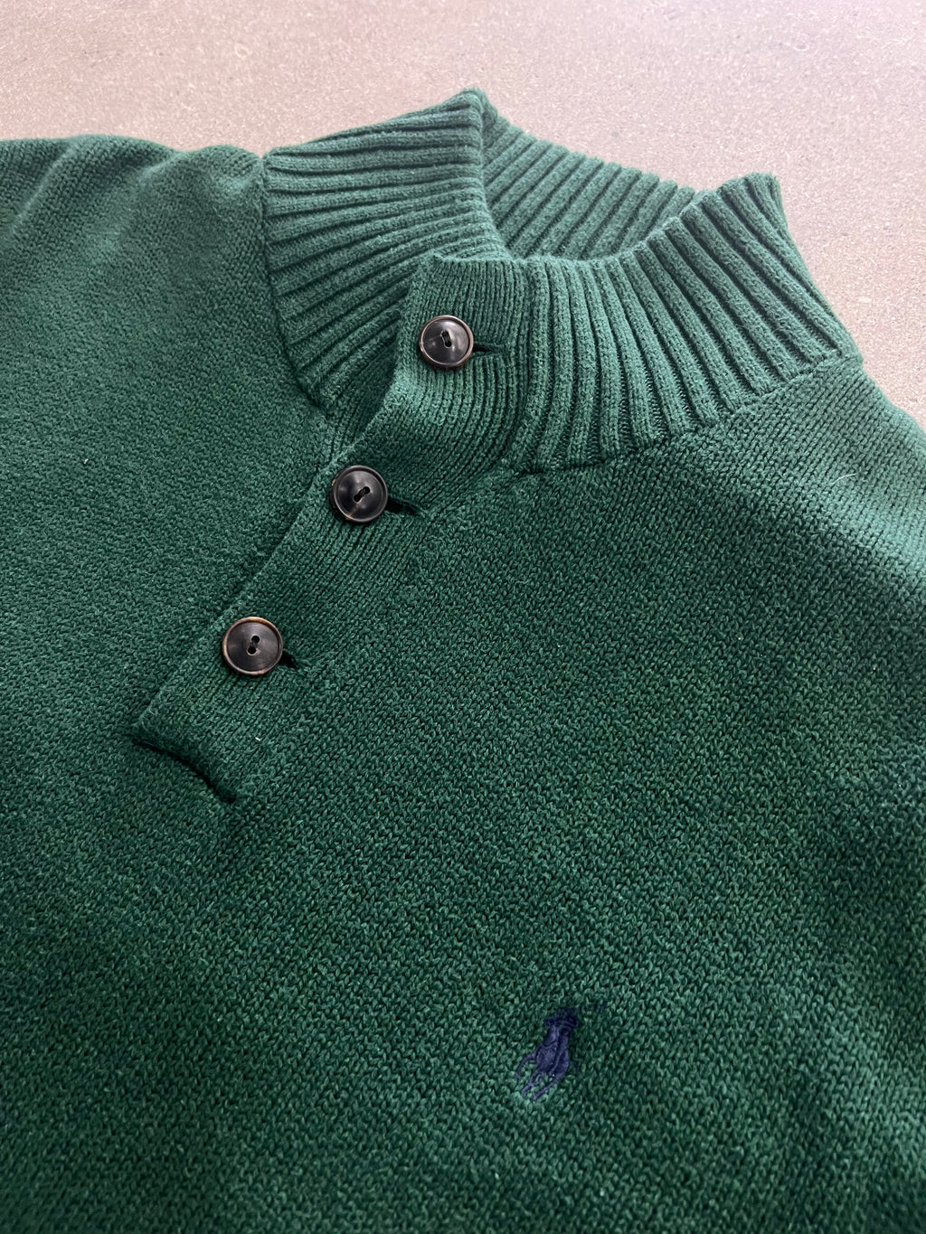 Polo Ralph Lauren Button-Neck Knit Sweater - XXL