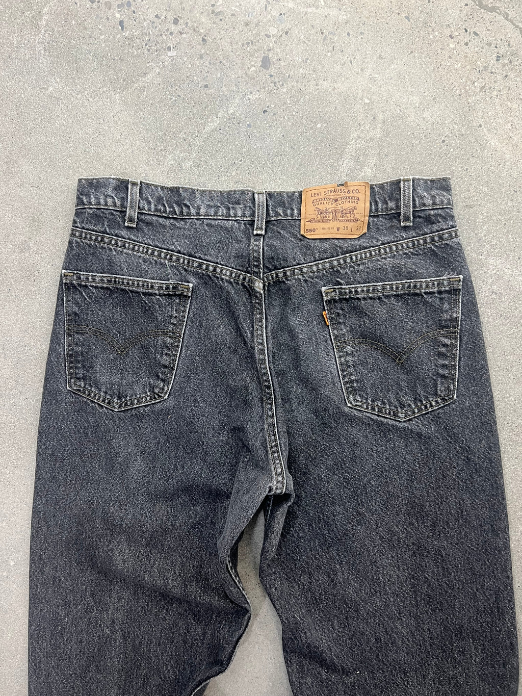 Faded Levi’s 550 Orange Tab Jeans - 36”