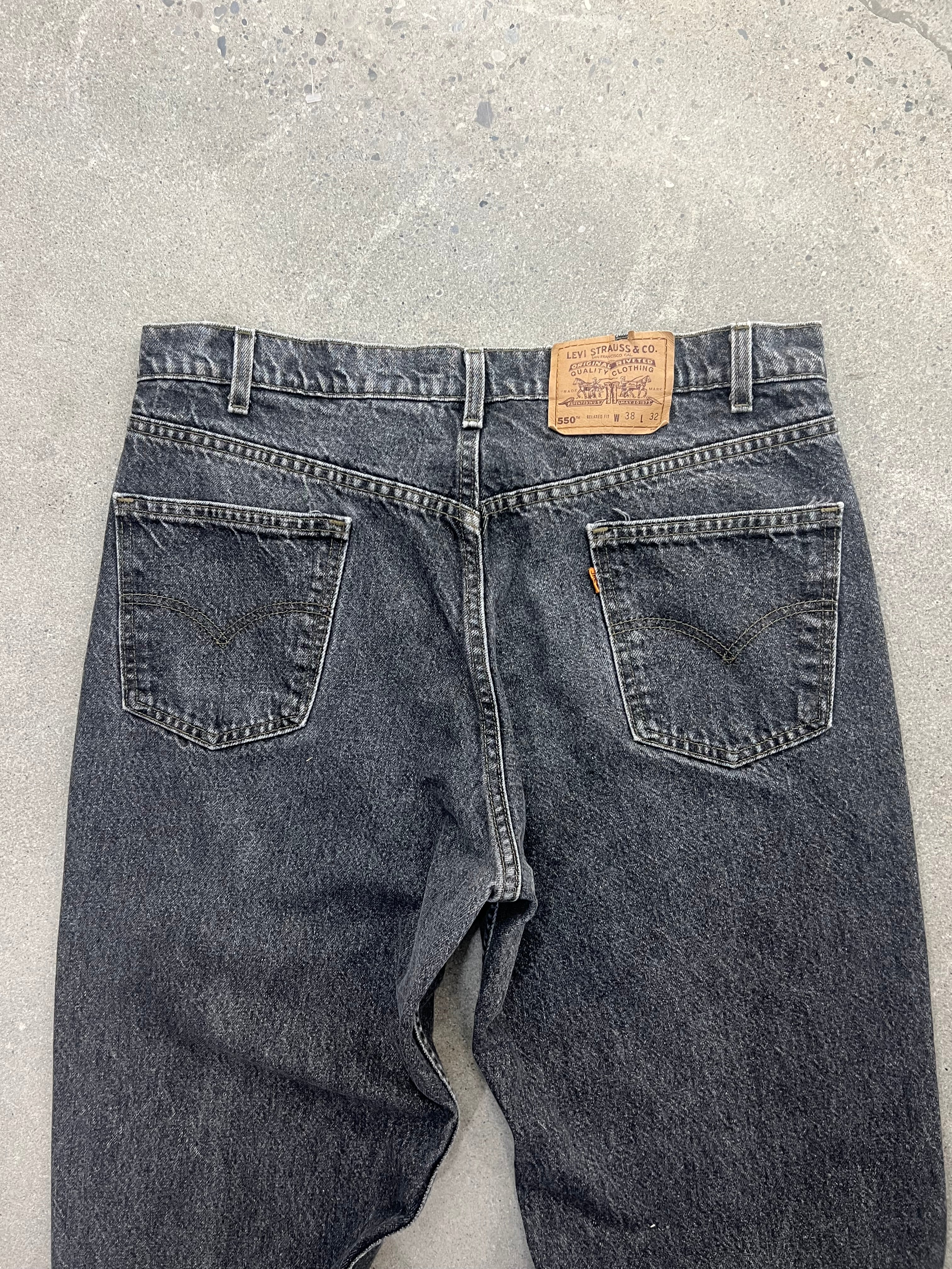Faded Levi’s 550 Orange Tab Jeans - 36”