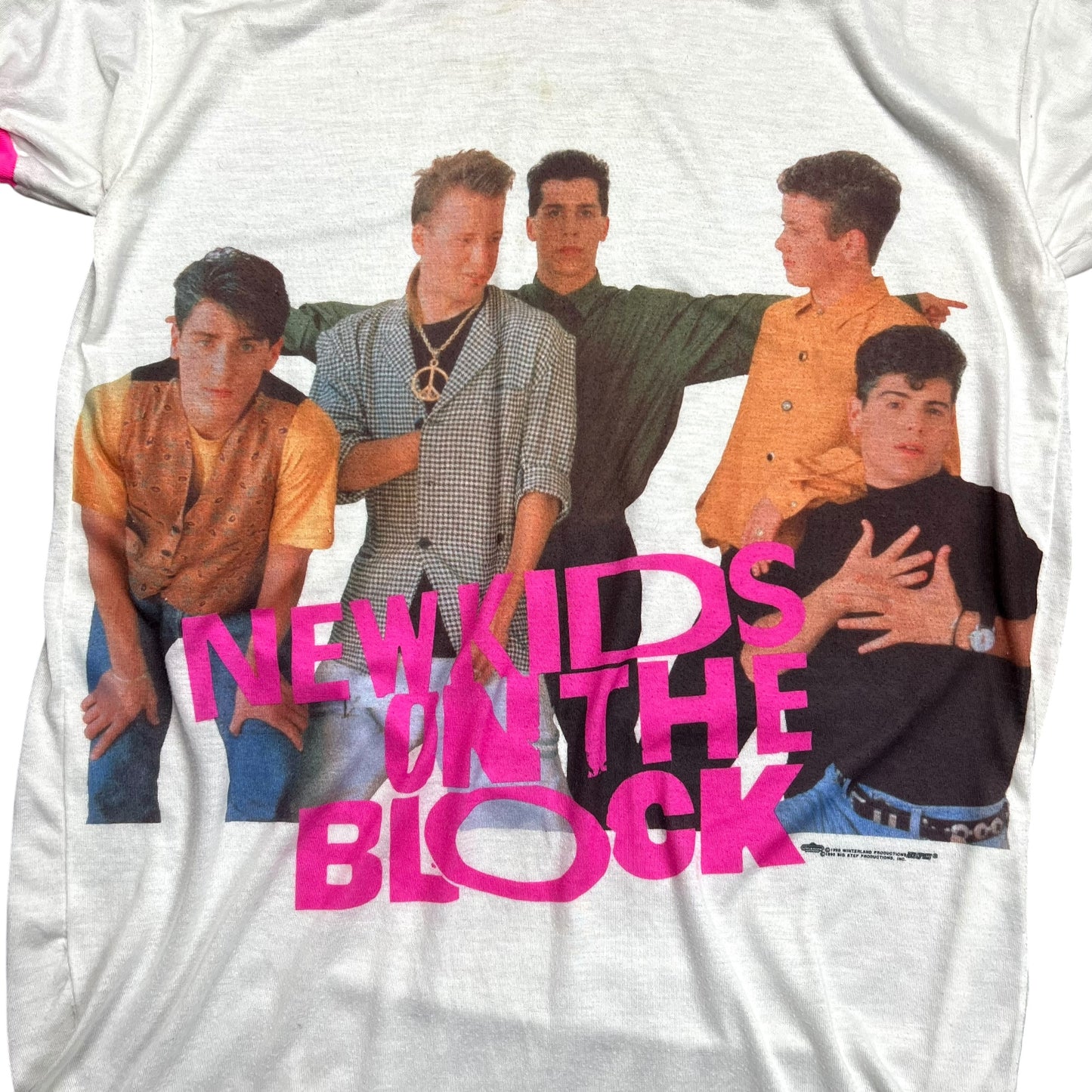 1990 New Kids On The Block Ringer Night Shirt - XL