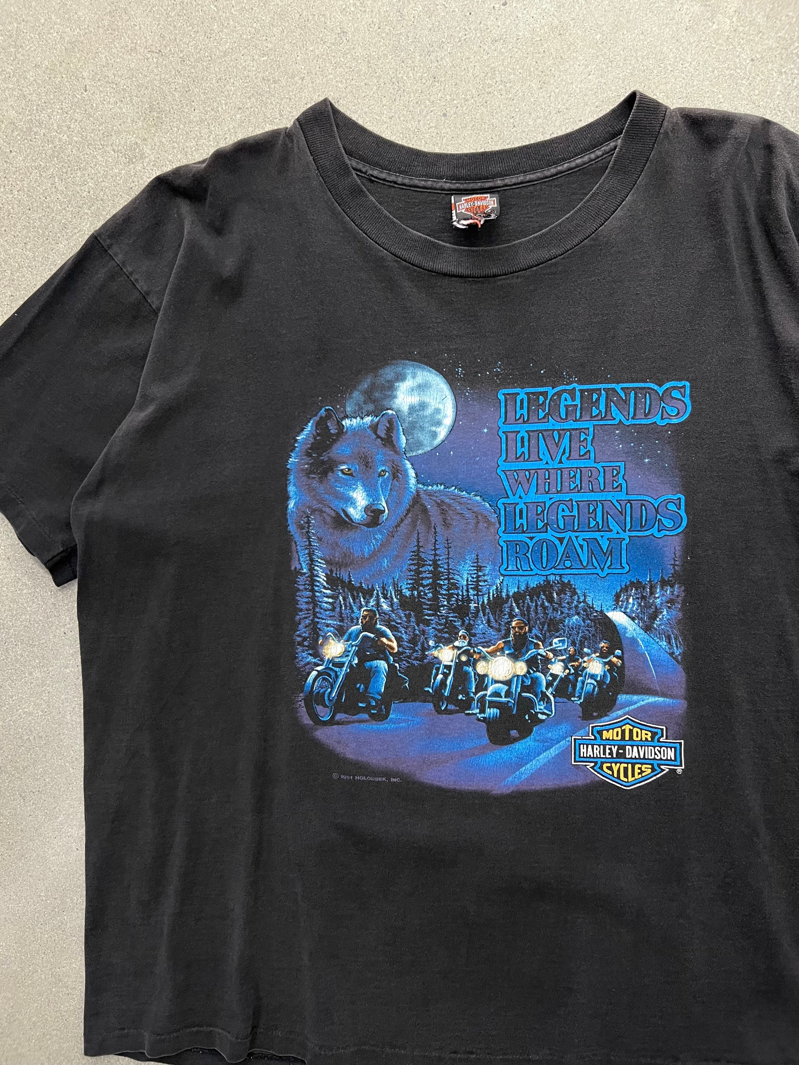 1991 Harley-Davidson Legends Roam T-Shirt - XL