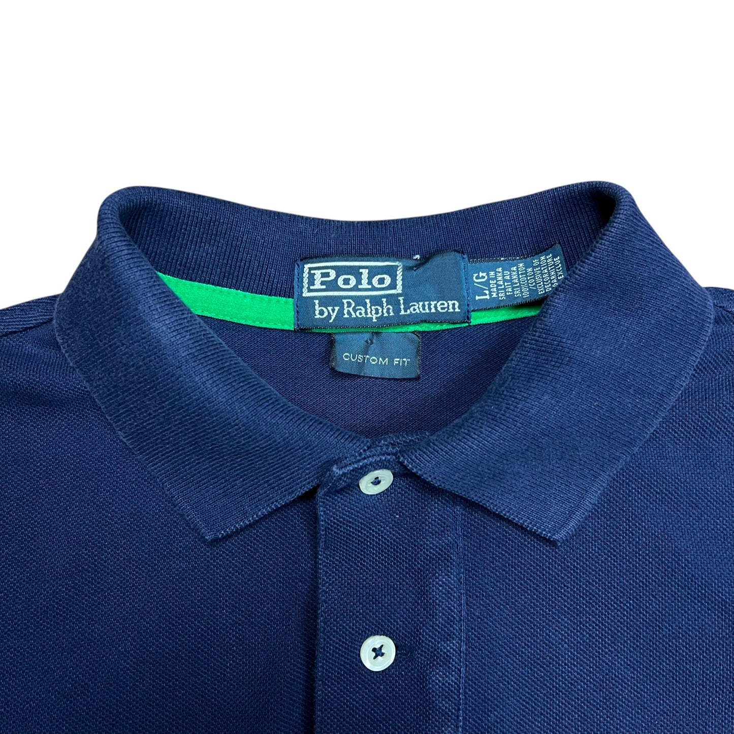 Polo Ralph Lauren Navy & Yellow Big Pony Polo Shirt - L