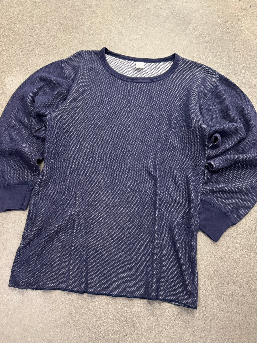 Morgan Mills Blank Waffle-Knit Long Sleeve Thermal Shirt - L