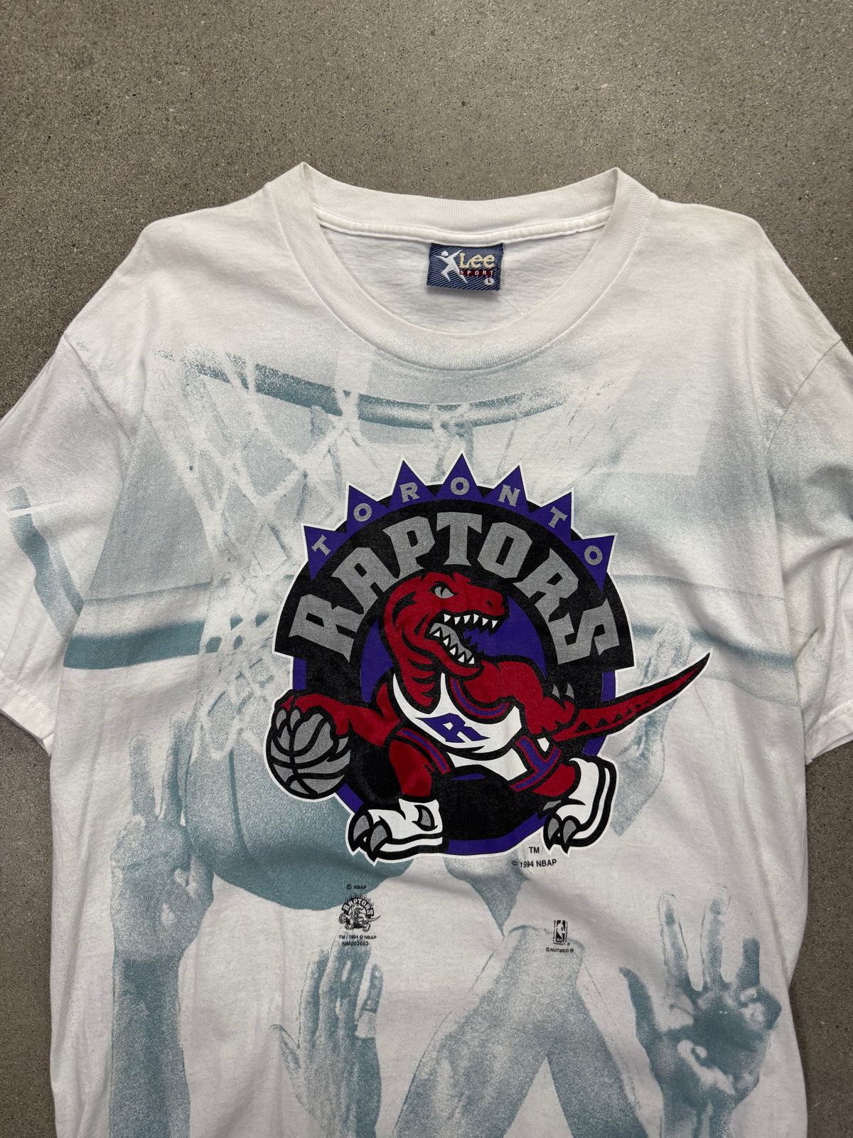 1994 Toronto Raptors NBA Shadow T-Shirt - L