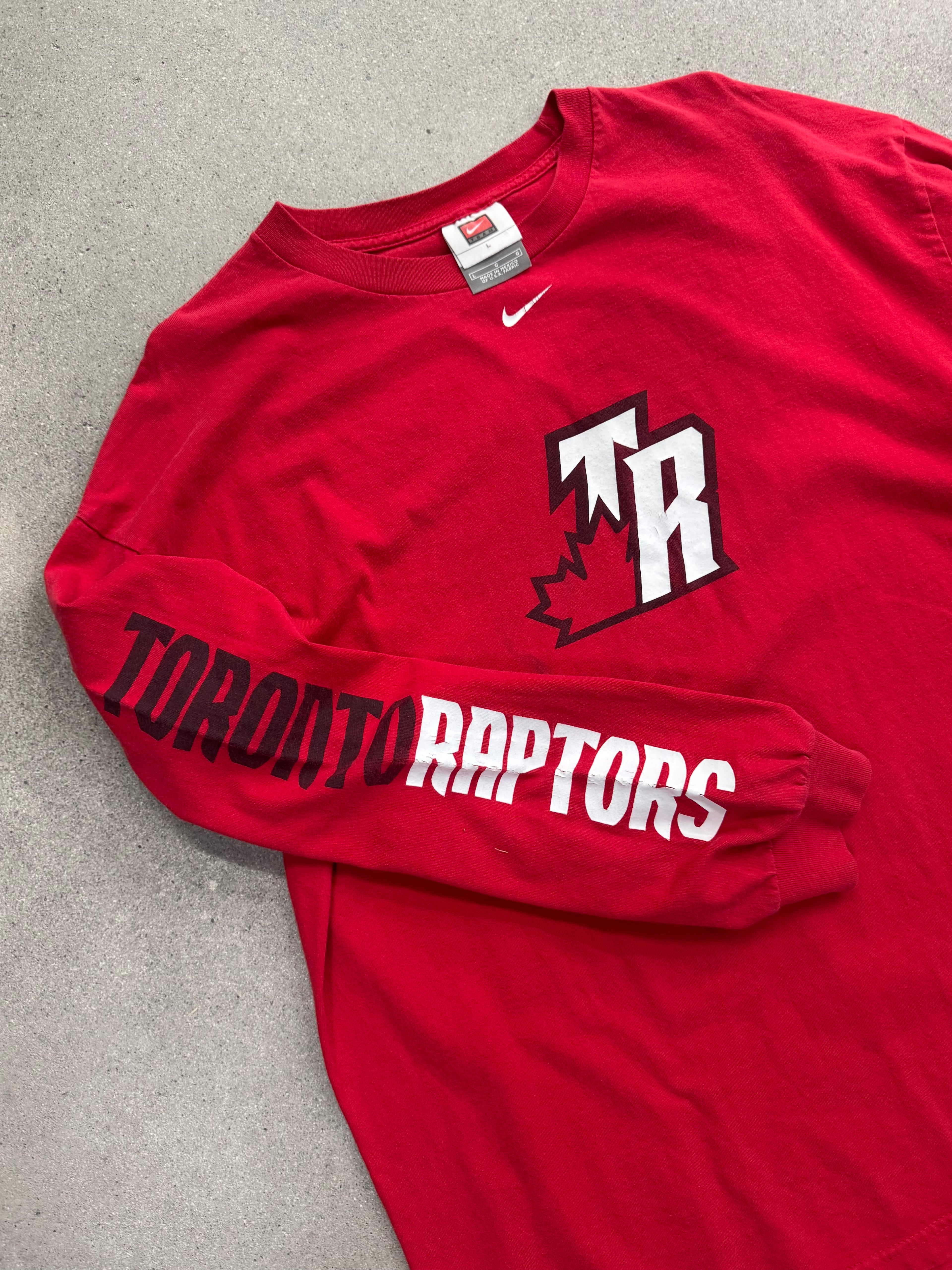 Nike Toronto Raptors Middle Swoosh Long Sleeve Shirt - L