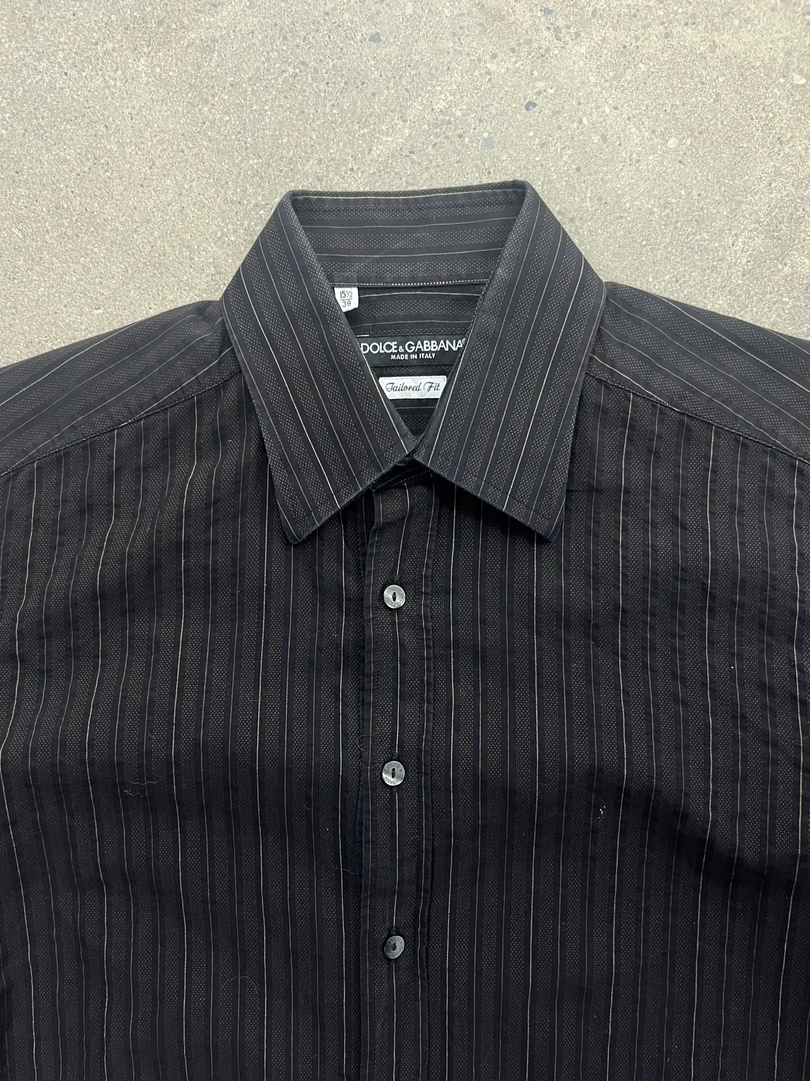 Dolce & Gabbana Striped Button-Up Shirt - L