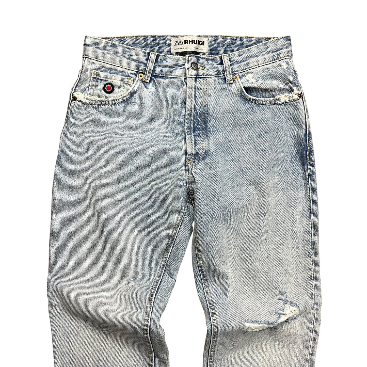 Zara x Rhuigi Faded Light Wash Jeans - 31”