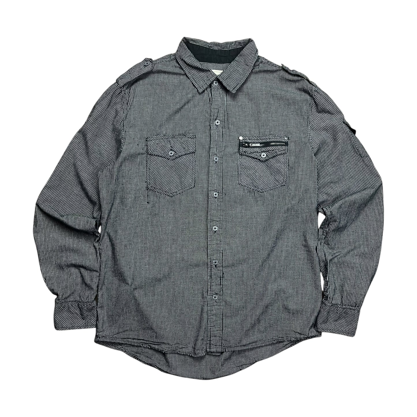 JNCO Checkered Button-up Shirt - L