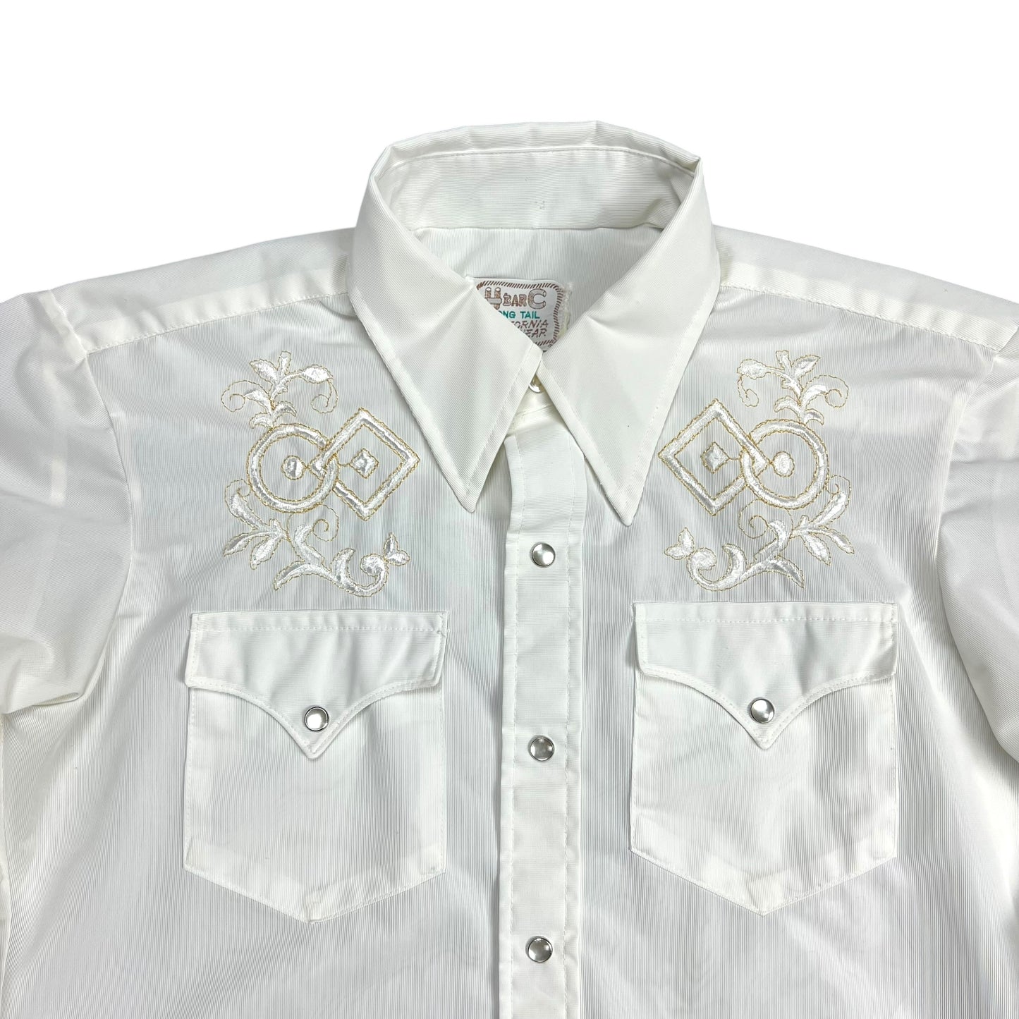 H BAR C Long Tail Sheer Western Button-up Shirt - L
