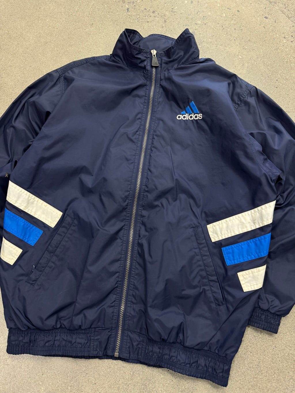 Adidas Spell-out Windbreaker Track Jacket - L