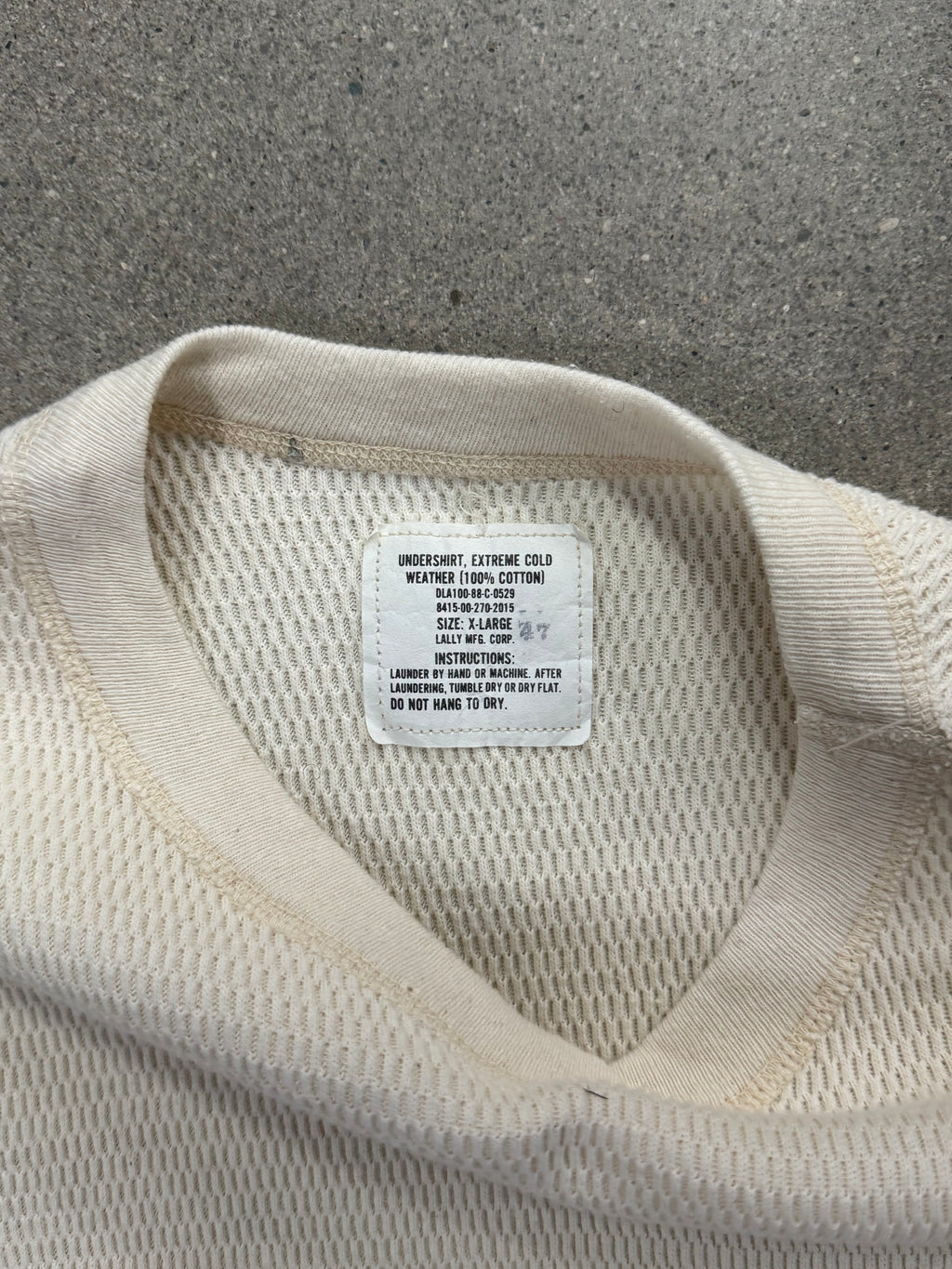 Blank Military Waffle-Knit Long Sleeve Thermal Shirt - L
